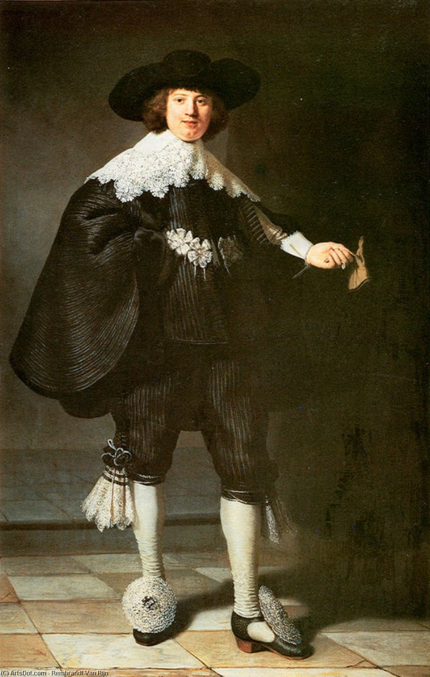Buy Museum Art Reproductions Portrait of Marten Soolmans, 1634 by Rembrandt Van Rijn (1606-1669, Netherlands) | ArtsDot.com
