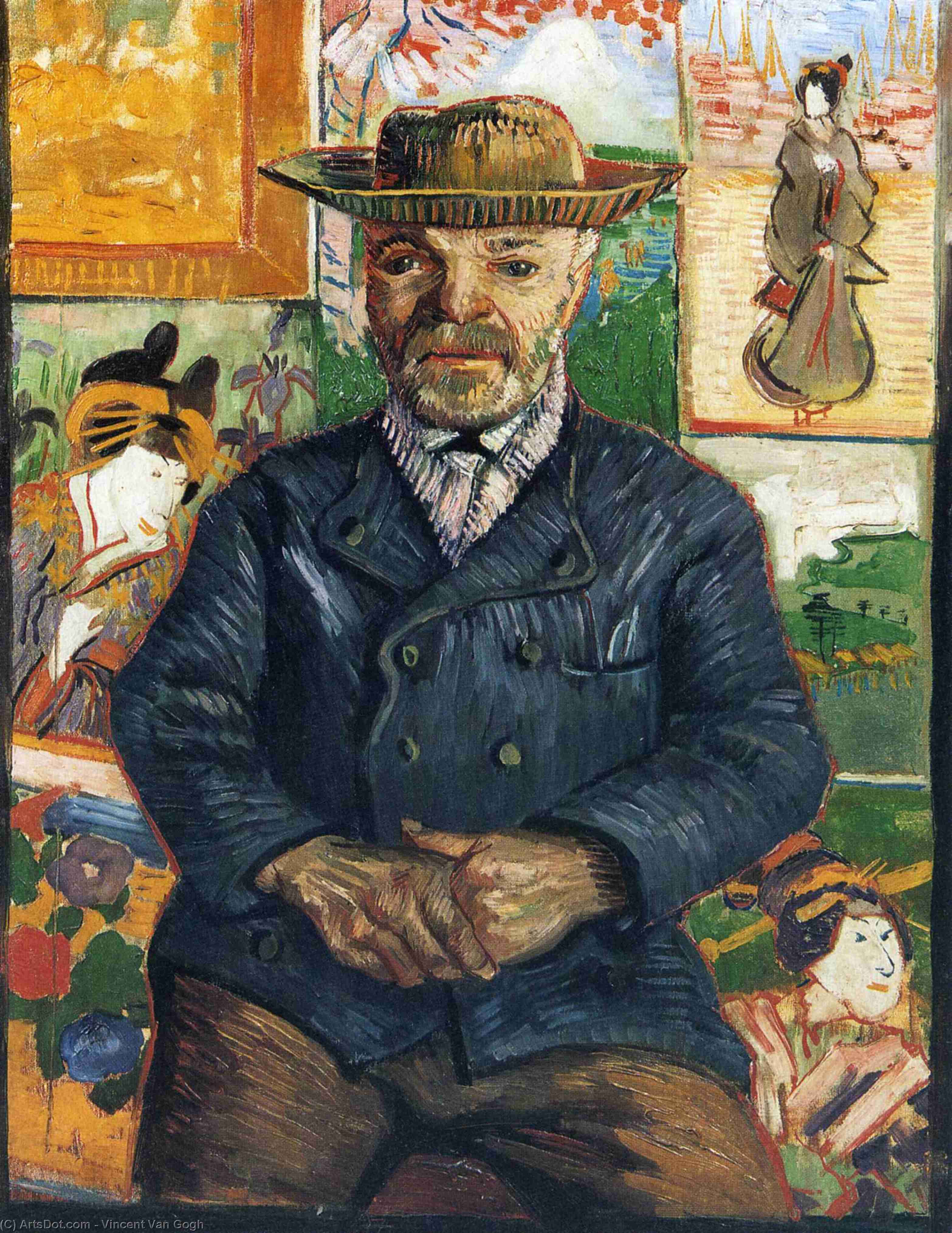 Order Artwork Replica Portrait of Pere Tanguy, 1887 by Vincent Van Gogh (1853-1890, Netherlands) | ArtsDot.com