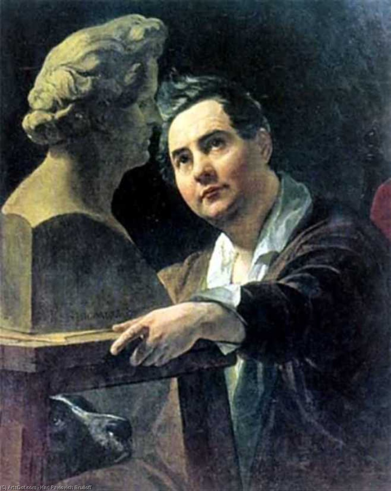 Order Oil Painting Replica Portrait of Sculptor I. P. Vitaly, 1836 by Karl Pavlovich Brulloff (1799-1852) | ArtsDot.com