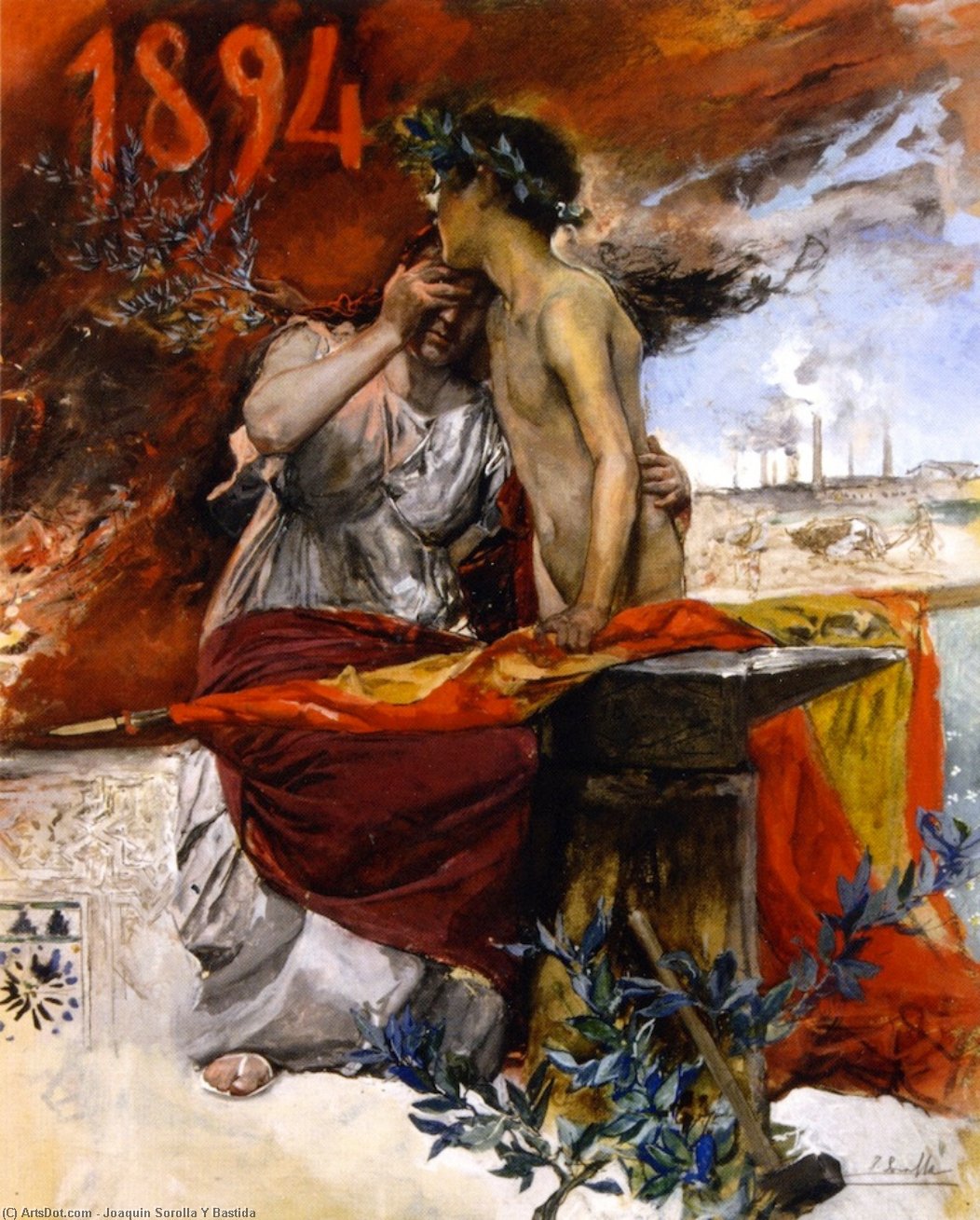 Order Artwork Replica Poster for the Agro-Indistrial Exposition of 1894, 1894 by Joaquin Sorolla Y Bastida (1863-1923, Spain) | ArtsDot.com