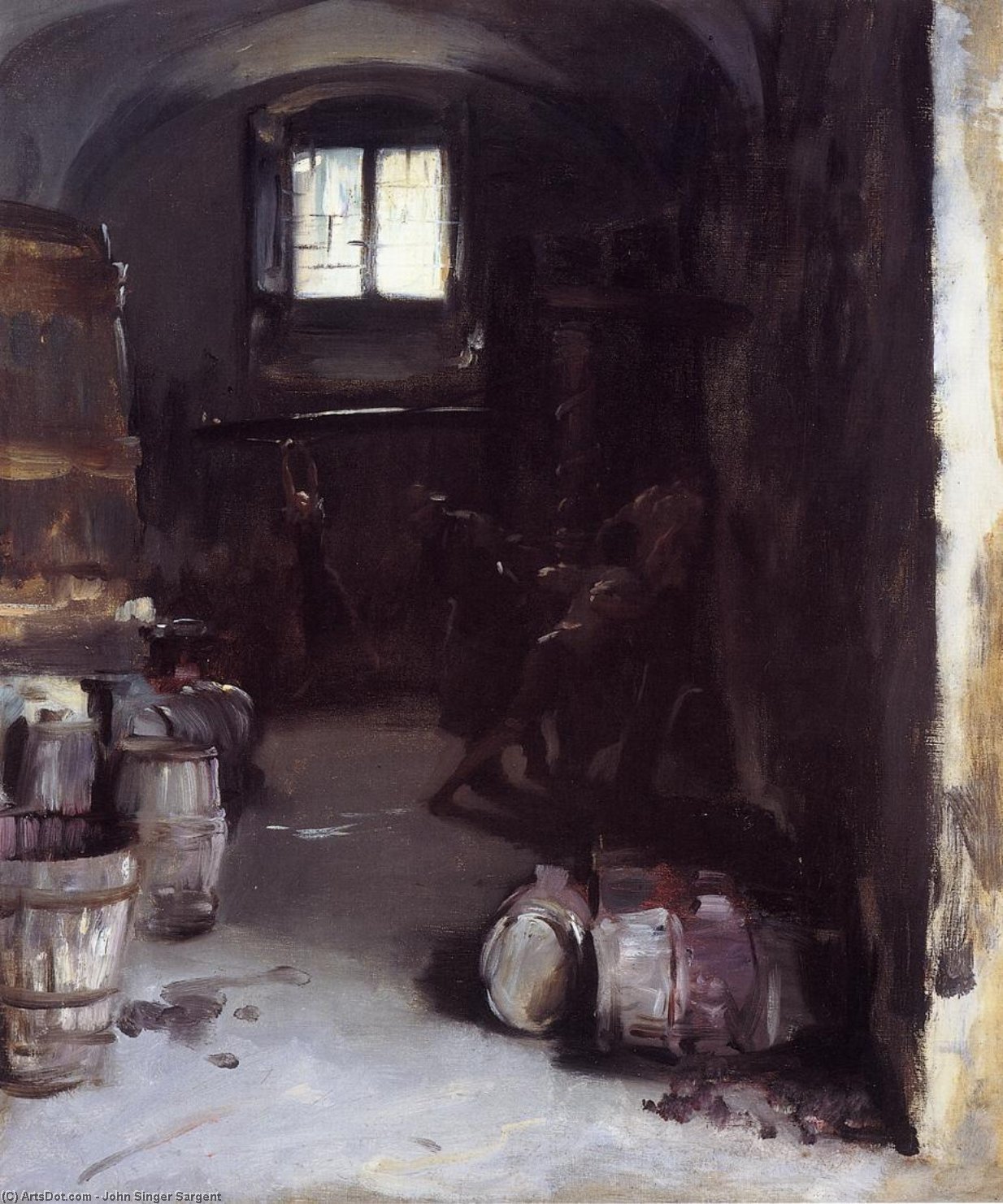 Order Paintings Reproductions Pressing the Grapes: Florentine Wine Cellar, 1882 by John Singer Sargent (1856-1925, Italy) | ArtsDot.com