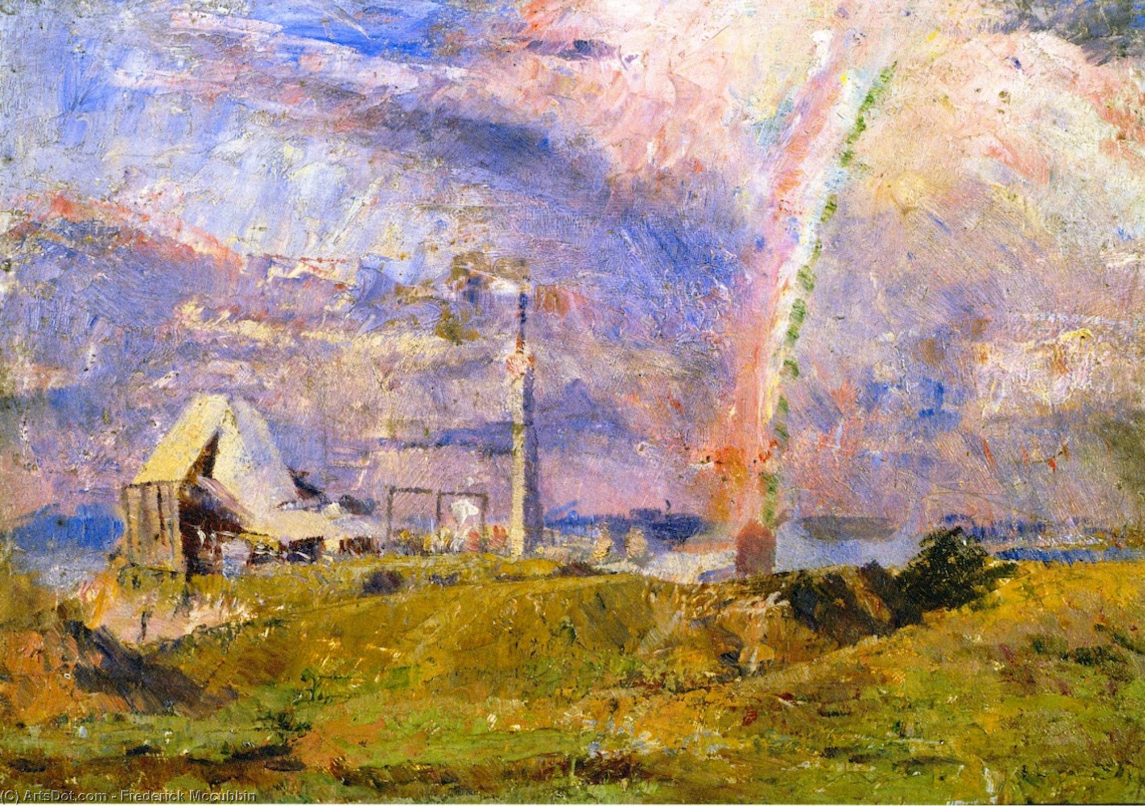 Buy Museum Art Reproductions The Rainbow (also known as Rainbow over Burnley), 1910 by Frederick Mccubbin (1855-1917, Australia) | ArtsDot.com