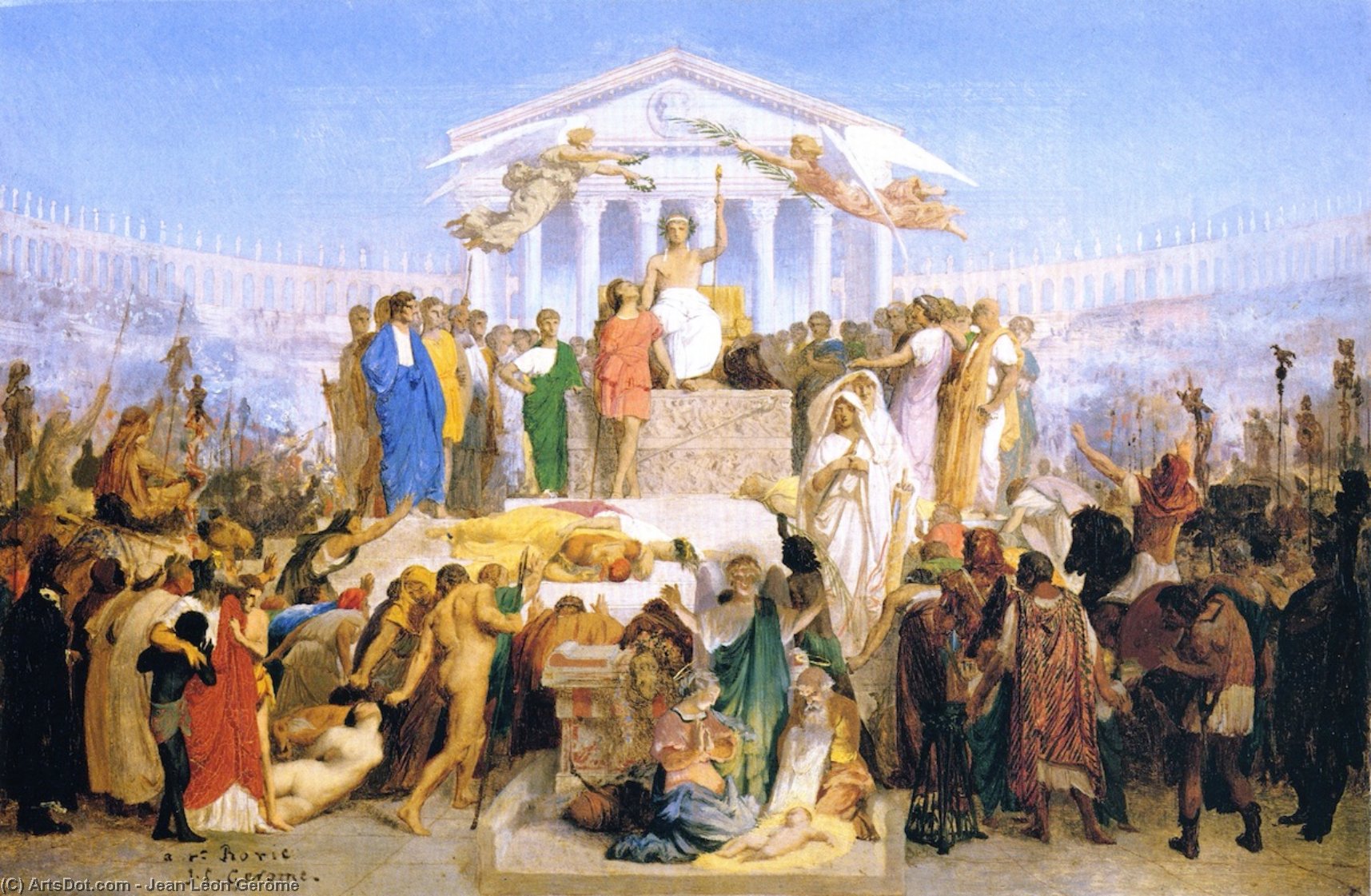 Order Artwork Replica The Reign of Augustus (study), 1853 by Jean Léon Gérôme (1824-1904, France) | ArtsDot.com