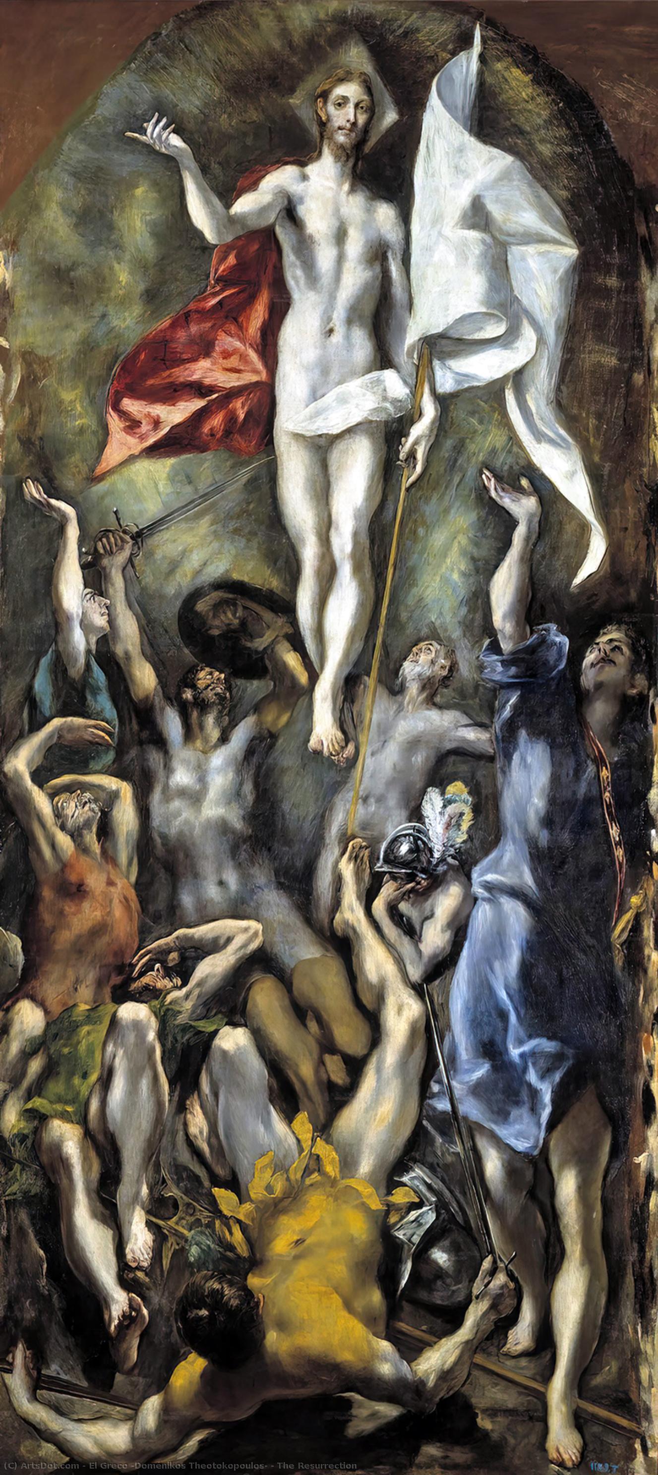 Buy Museum Art Reproductions The Resurrection, 1600 by El Greco (Doménikos Theotokopoulos) (1541-1614, Greece) | ArtsDot.com