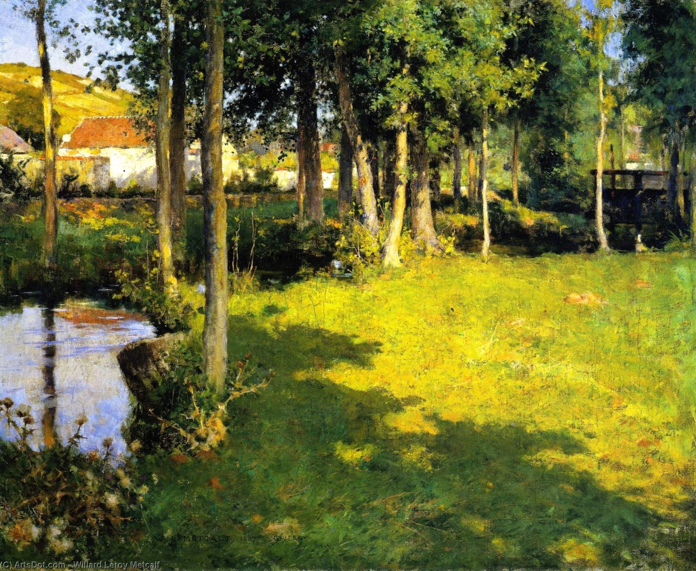 Order Paintings Reproductions The River Epte, Giverny, 1887 by Willard Leroy Metcalf (1858-1925, United States) | ArtsDot.com