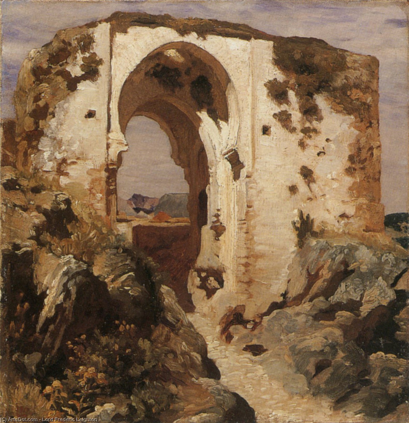 Buy Museum Art Reproductions Ruined Moorish Arch at Ronda, Spain, 1866 by Lord Frederic Leighton | ArtsDot.com