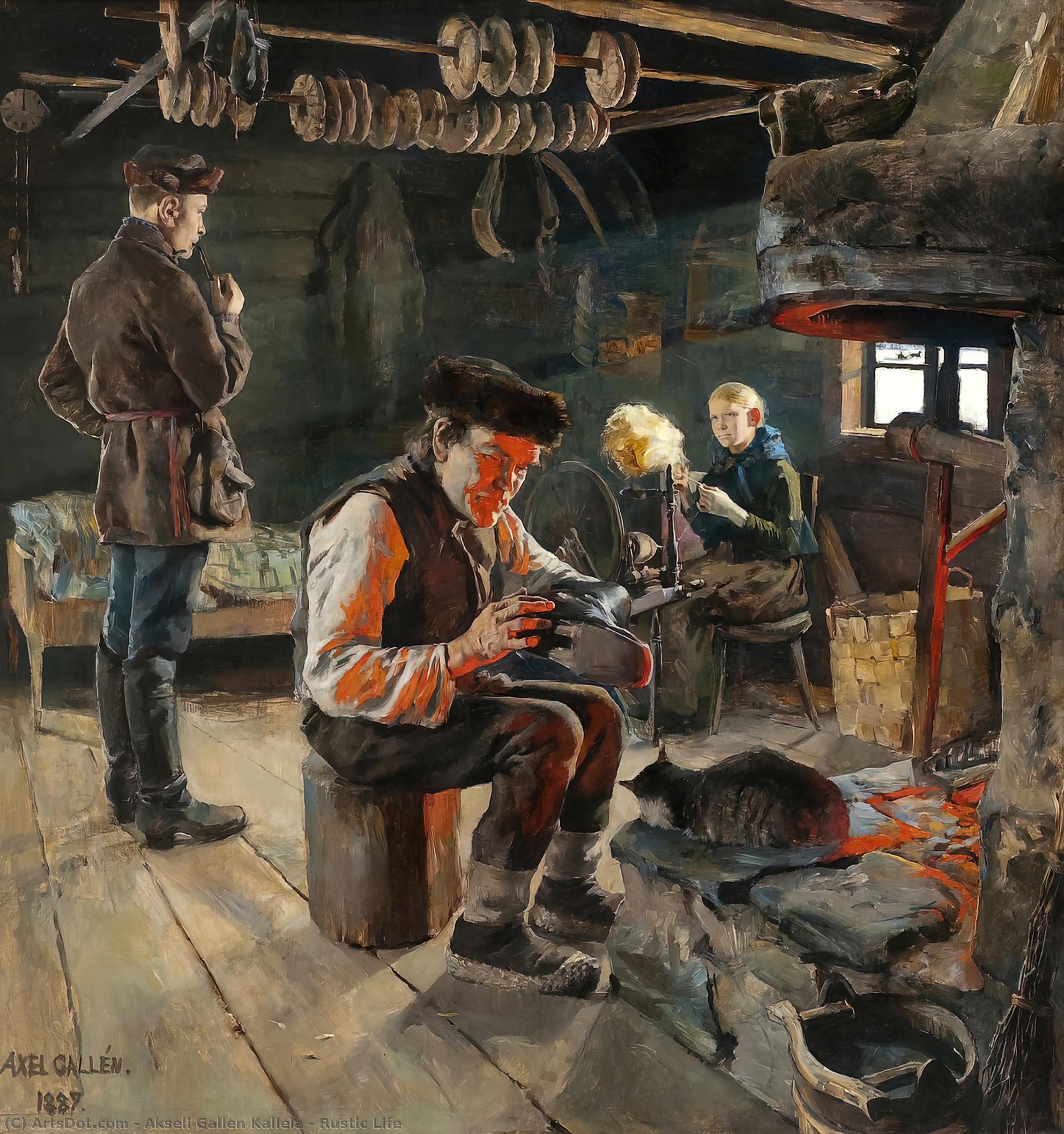 Order Oil Painting Replica Rustic Life, 1887 by Akseli Gallen Kallela (1865-1931, Finland) | ArtsDot.com