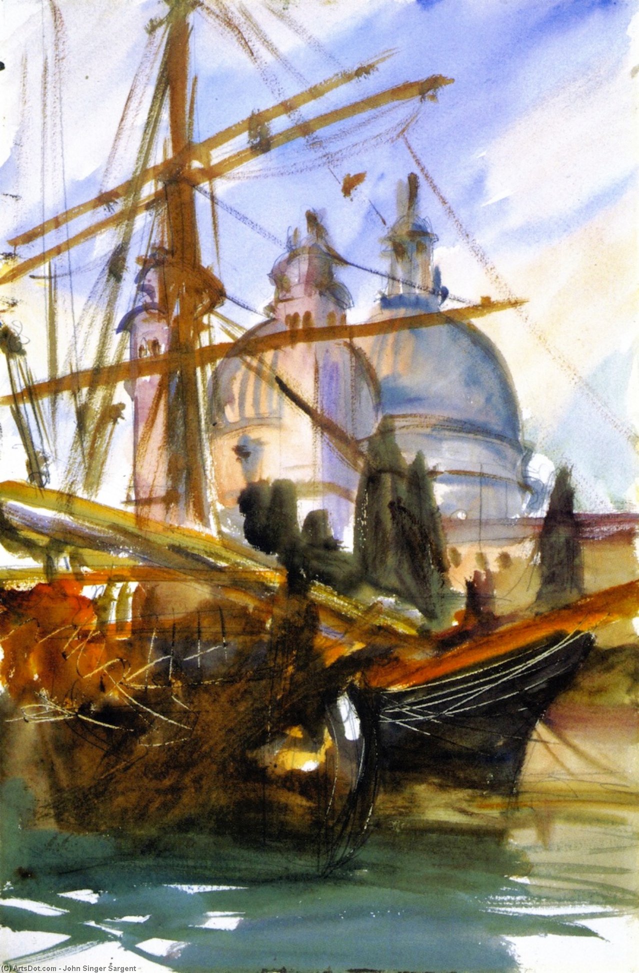 Order Paintings Reproductions Santa Maria della Salute, Venice, 1904 by John Singer Sargent (1856-1925, Italy) | ArtsDot.com