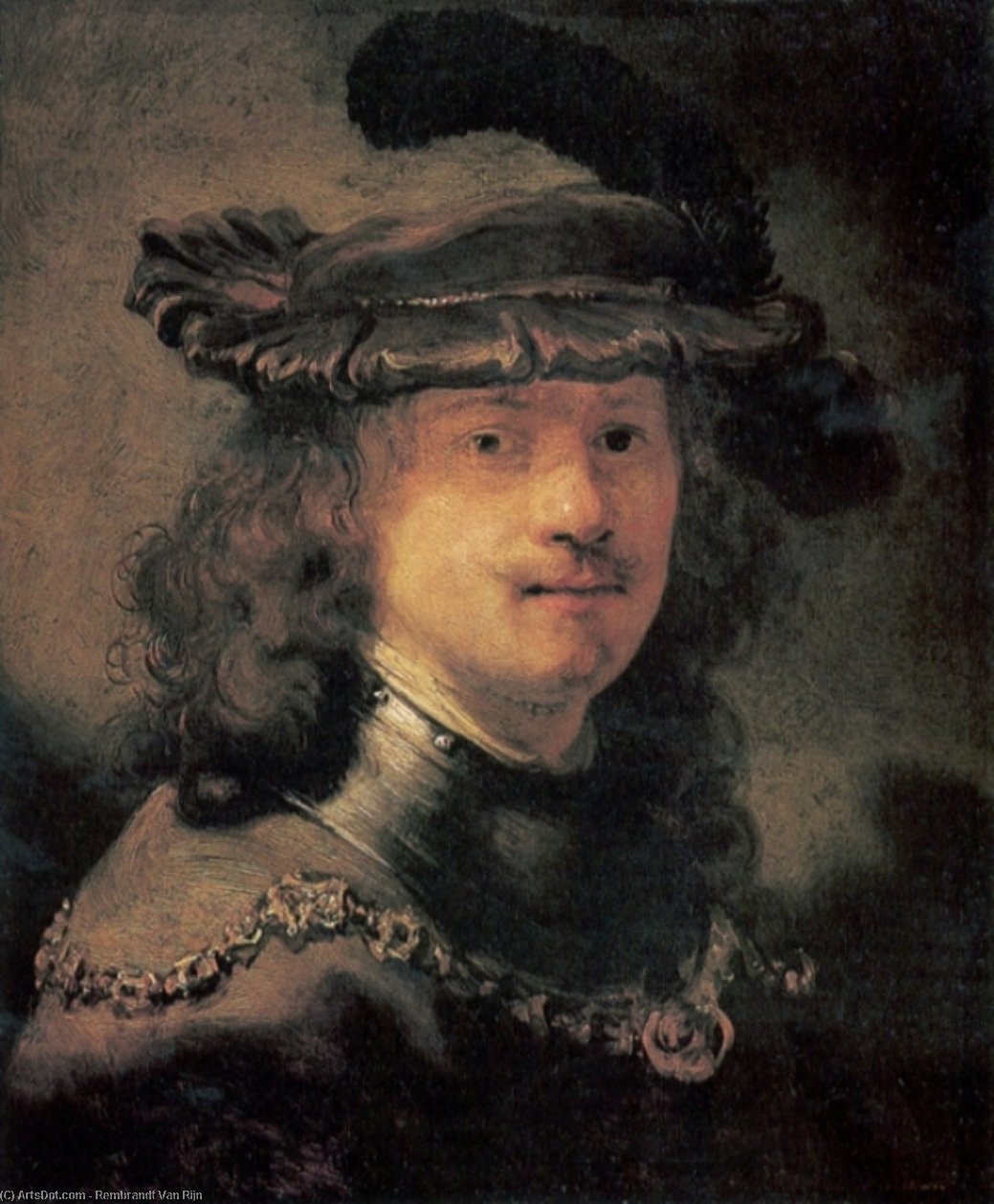 Order Paintings Reproductions Self Portrait (24), 1633 by Rembrandt Van Rijn (1606-1669, Netherlands) | ArtsDot.com