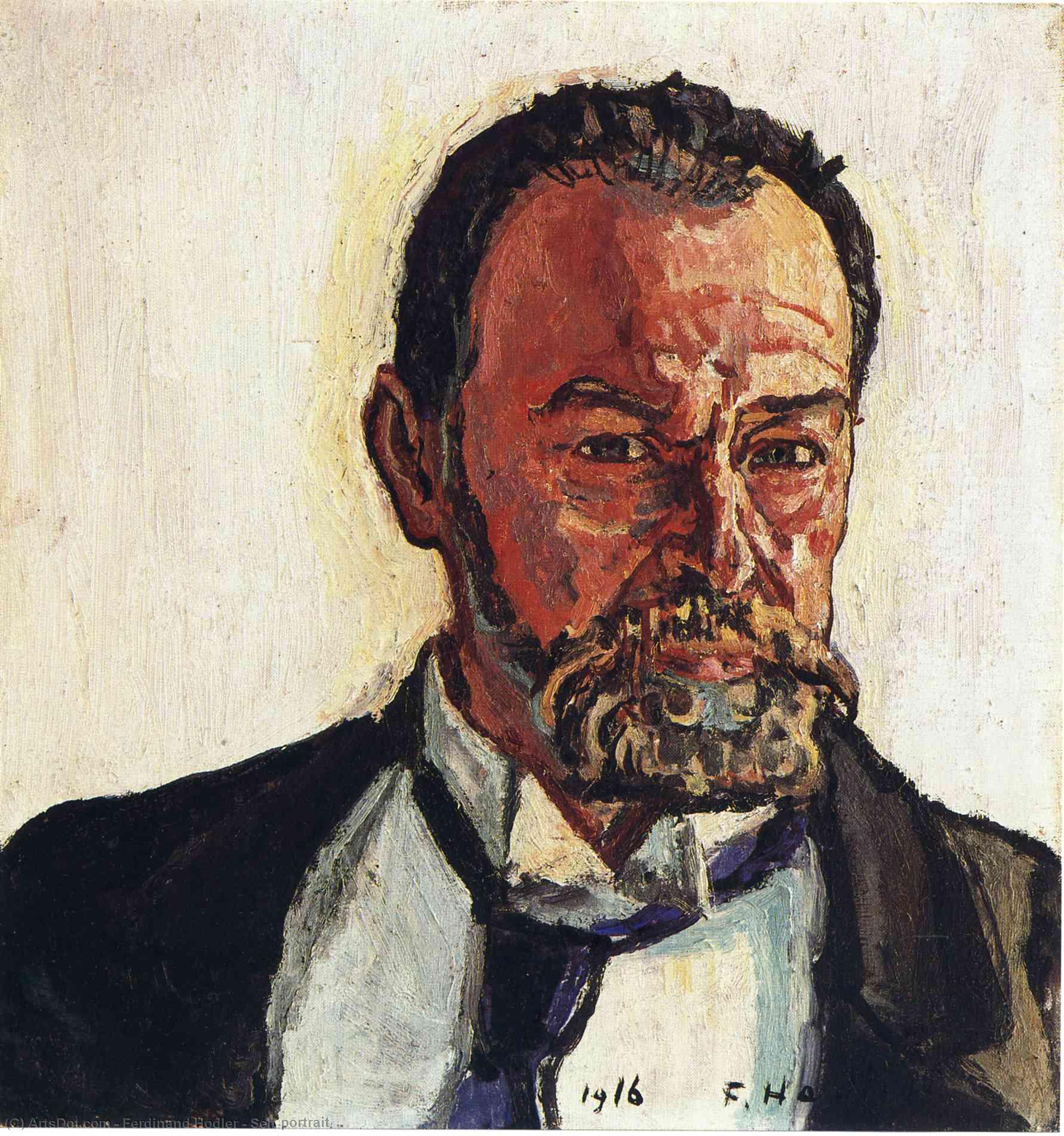 Order Oil Painting Replica Self portrait, 1916 by Ferdinand Hodler (1853-1918, Switzerland) | ArtsDot.com