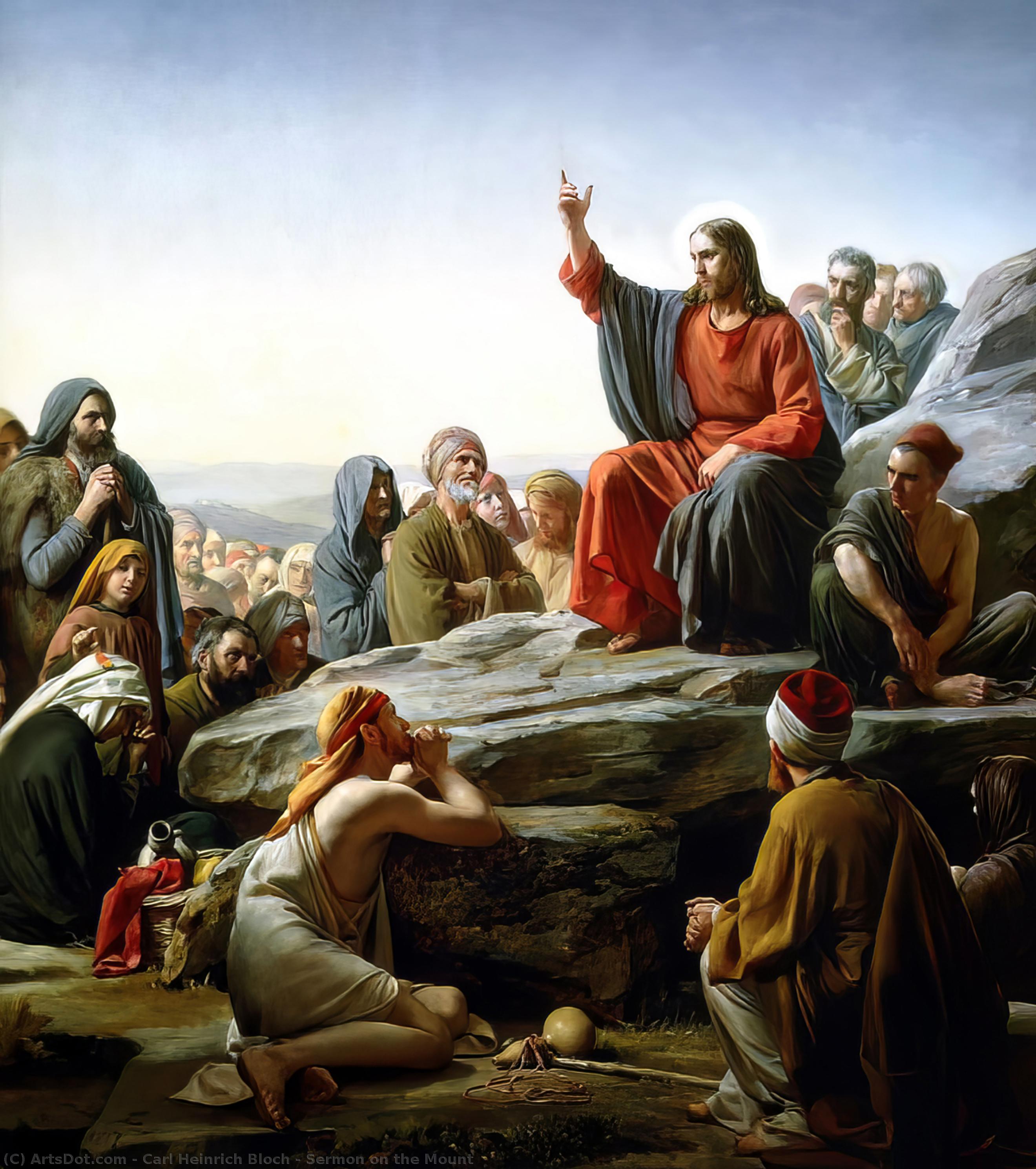 Order Paintings Reproductions Sermon on the Mount, 1877 by Carl Heinrich Bloch (1834-1890, Denmark) | ArtsDot.com