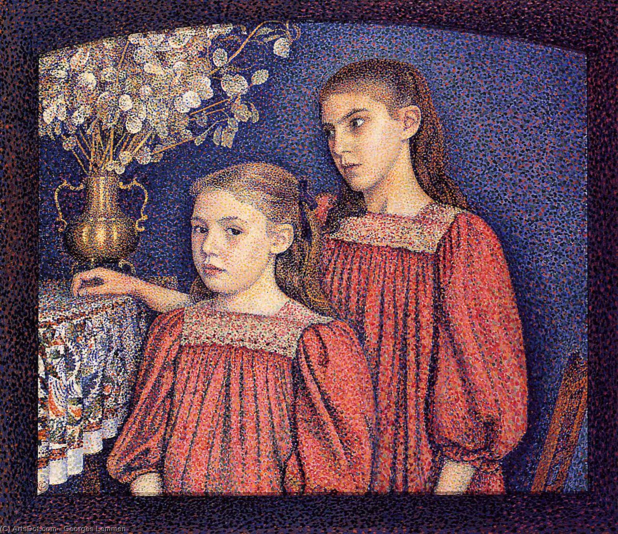 Order Artwork Replica The Serrys Sisters, 1894 by Georges Lemmen (1865-1916, Belgium) | ArtsDot.com