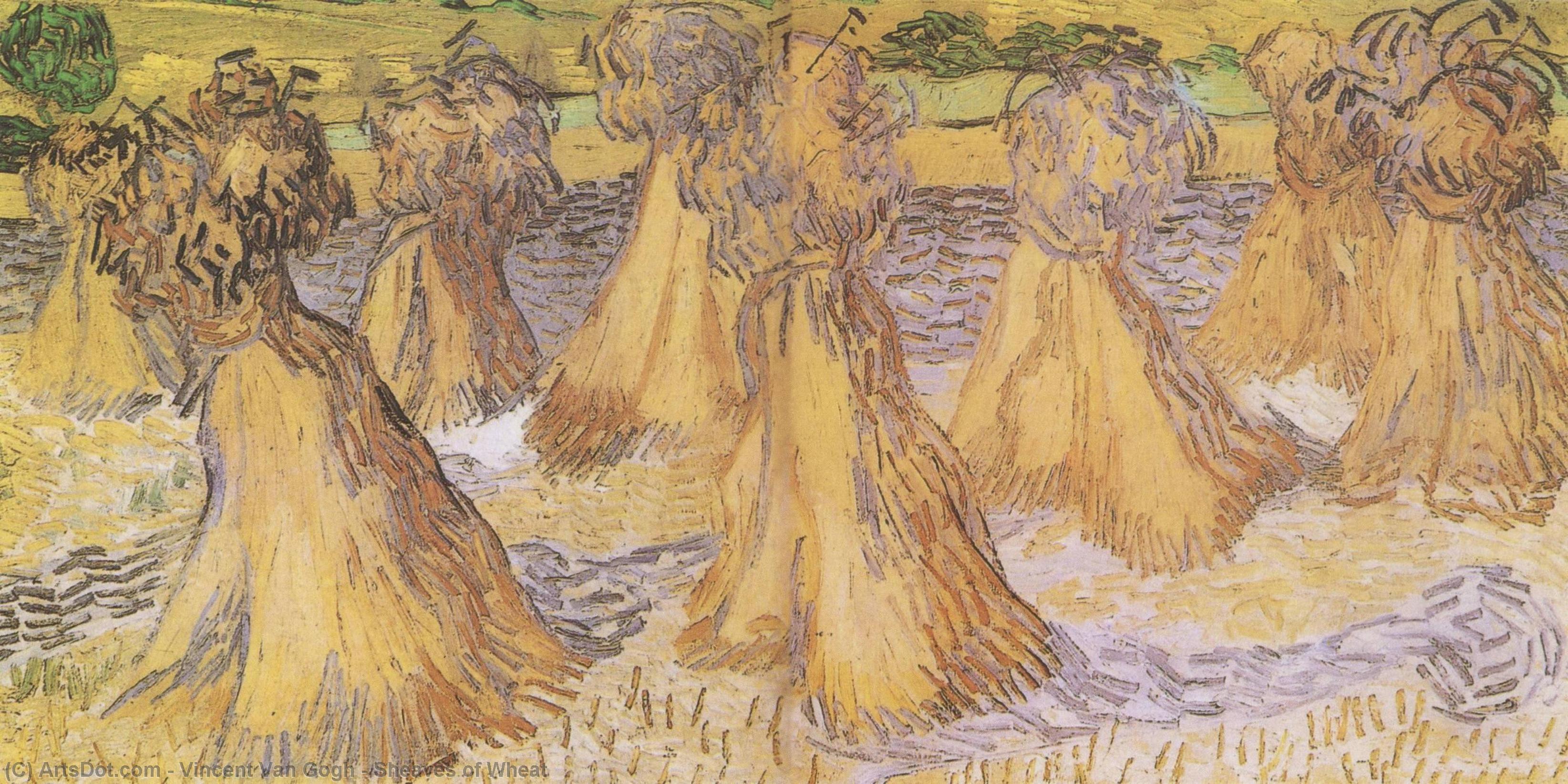 Order Oil Painting Replica Sheaves of Wheat, 1890 by Vincent Van Gogh (1853-1890, Netherlands) | ArtsDot.com