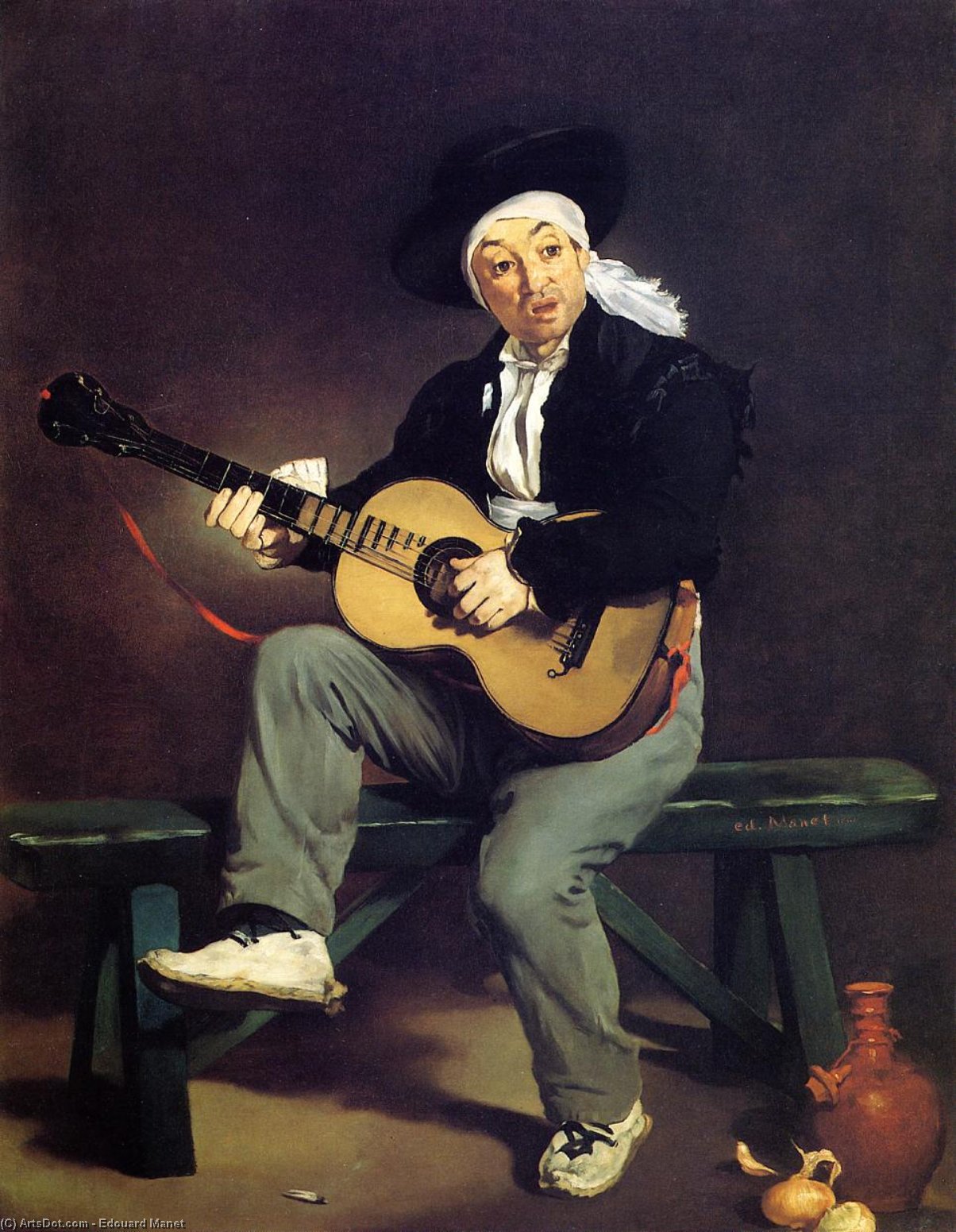 Buy Museum Art Reproductions The Spanish Singer (also known as Guitarrero), 1860 by Edouard Manet (1832-1883, France) | ArtsDot.com