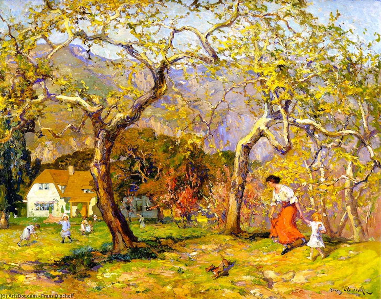 Order Oil Painting Replica A Spring Poem, 1914 by Franz Bischoff (1864-1929, Austria) | ArtsDot.com