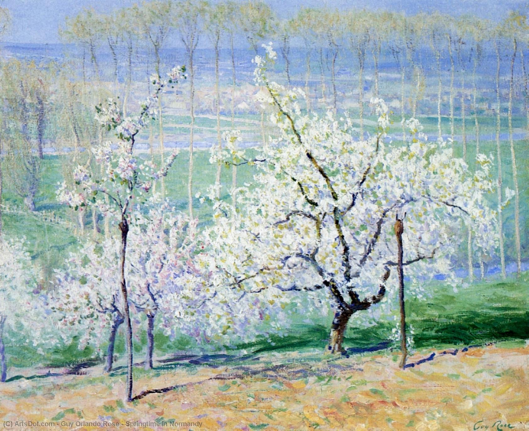 Order Oil Painting Replica Springtime in Normandy by Guy Orlando Rose (1867-1925, United States) | ArtsDot.com
