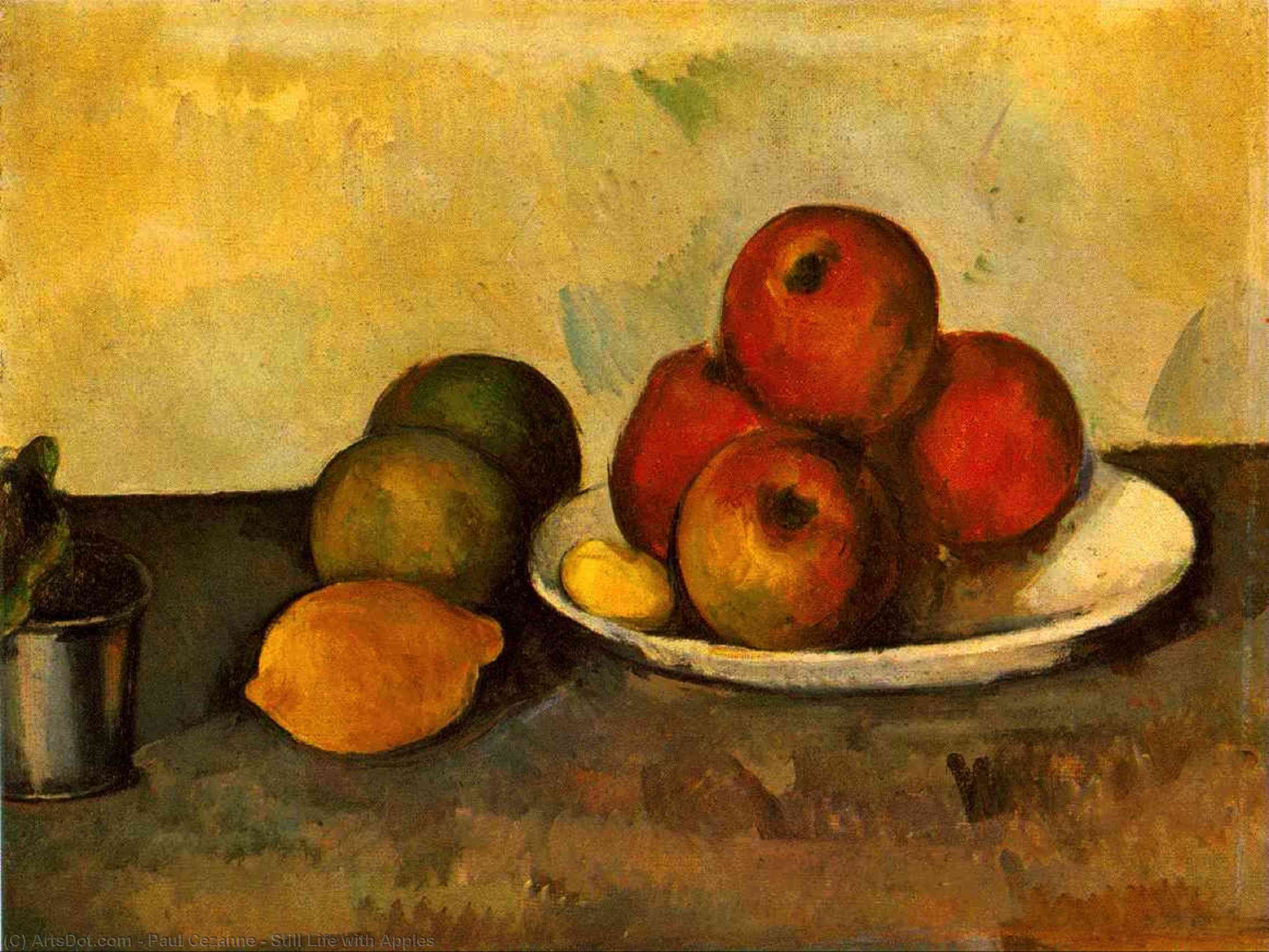 Kauf Museum Kunstreproduktionen Still Life mit Apples, 1890 von Paul Cezanne (1839-1906, France) | ArtsDot.com