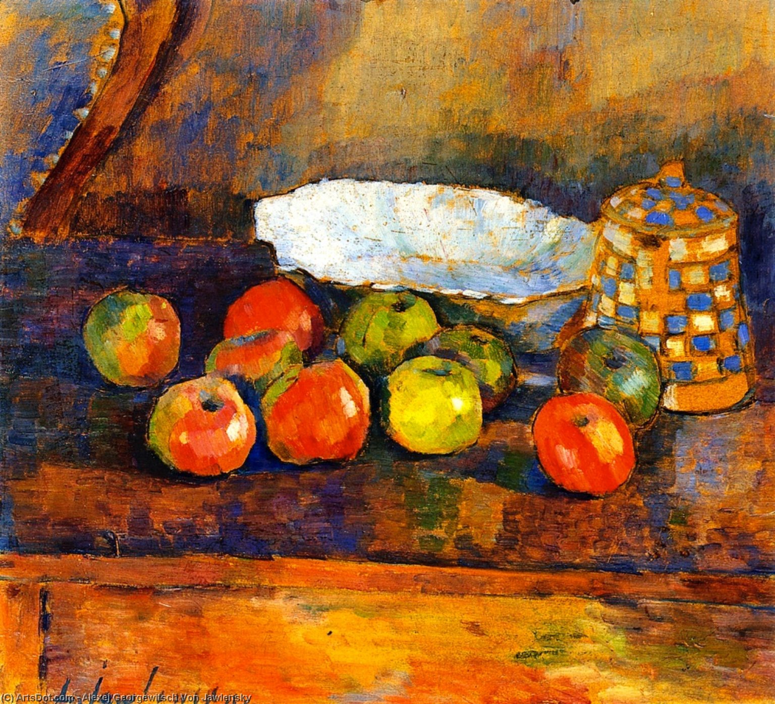 Buy Museum Art Reproductions Still LIfe with Apples, Blue Bowl and Coffee Pot, 1907 by Alexej Georgewitsch Von Jawlensky (1864-1941, Russia) | ArtsDot.com