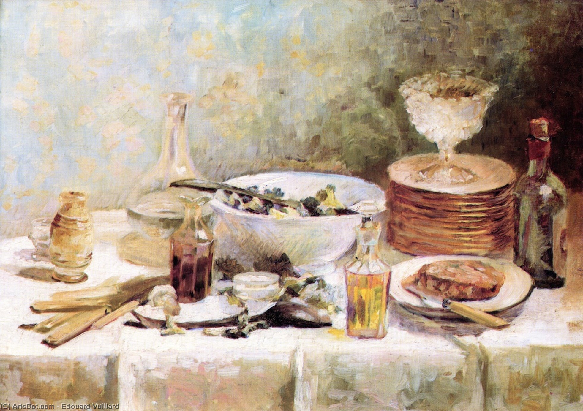 Buy Museum Art Reproductions Still Life with Salad Bowl, 1887 by Jean Edouard Vuillard (1868-1940, France) | ArtsDot.com
