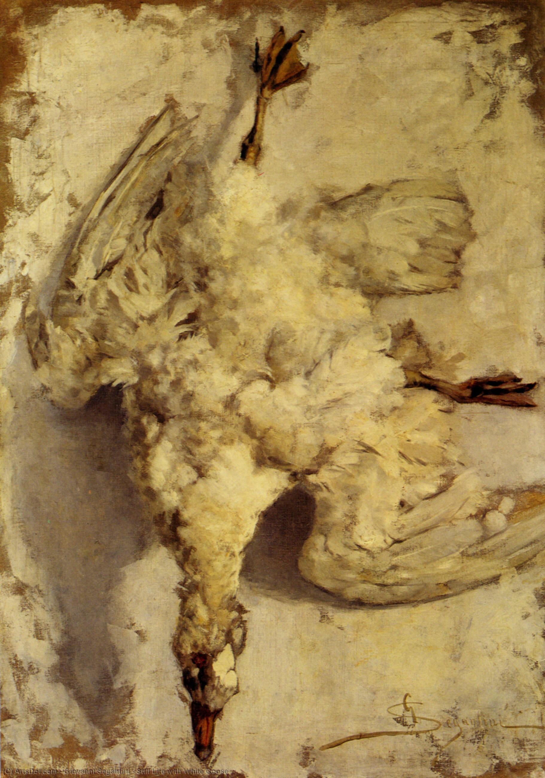 Order Artwork Replica Still Life with White Goose by Giovanni Segantini (1858-1899, Austria) | ArtsDot.com