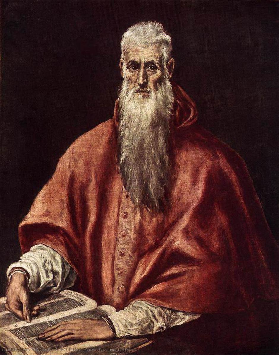 Order Oil Painting Replica St. Jerome as Cardinal, 1595 by El Greco (Doménikos Theotokopoulos) (1541-1614, Greece) | ArtsDot.com