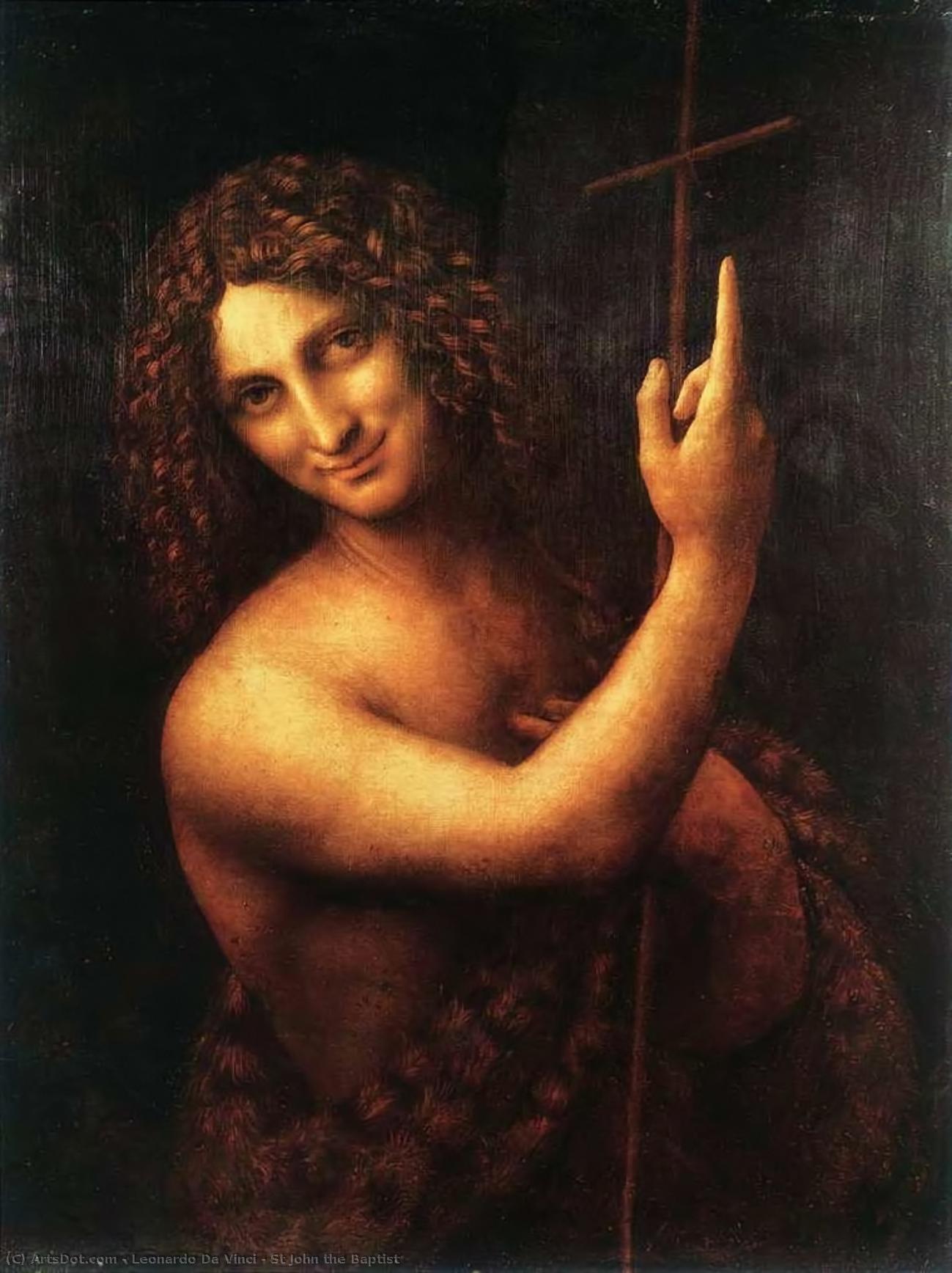 Buy Museum Art Reproductions St John the Baptist, 1513 by Leonardo Da Vinci (1452-1519, Italy) | ArtsDot.com