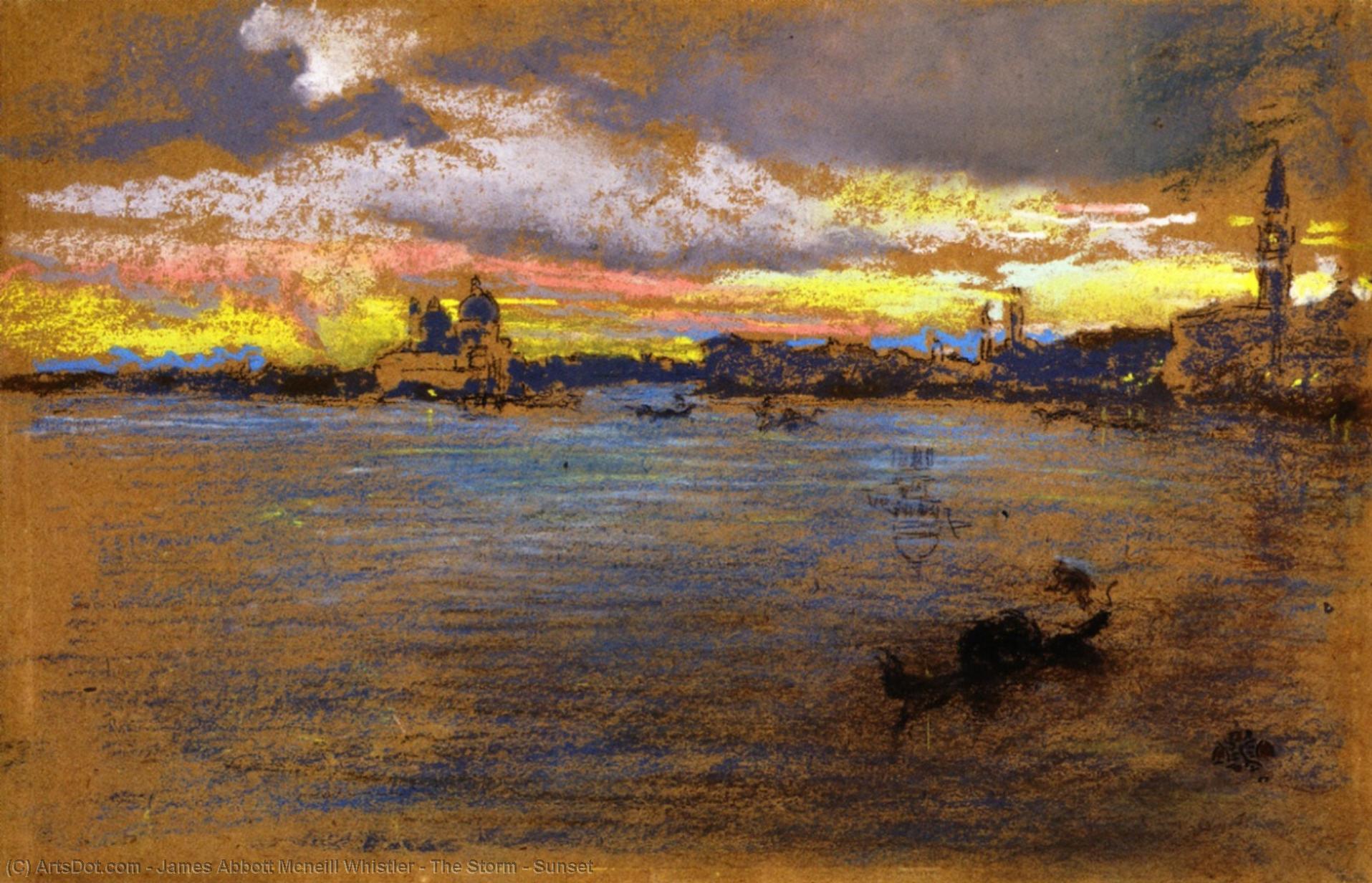 Order Paintings Reproductions The Storm - Sunset, 1880 by James Abbott Mcneill Whistler (1834-1903, United States) | ArtsDot.com
