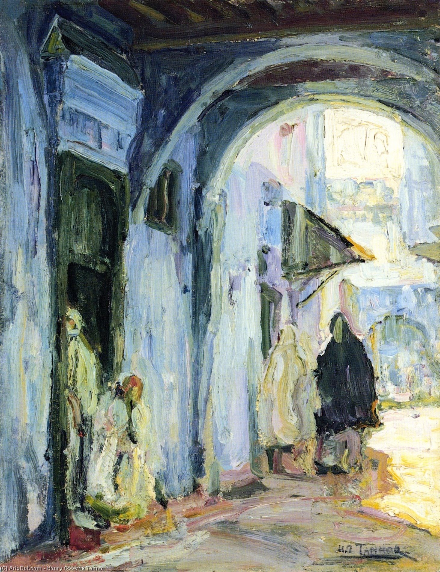 Order Oil Painting Replica Street in Tangier, 1912 by Henry Ossawa Tanner (1859-1937, United States) | ArtsDot.com