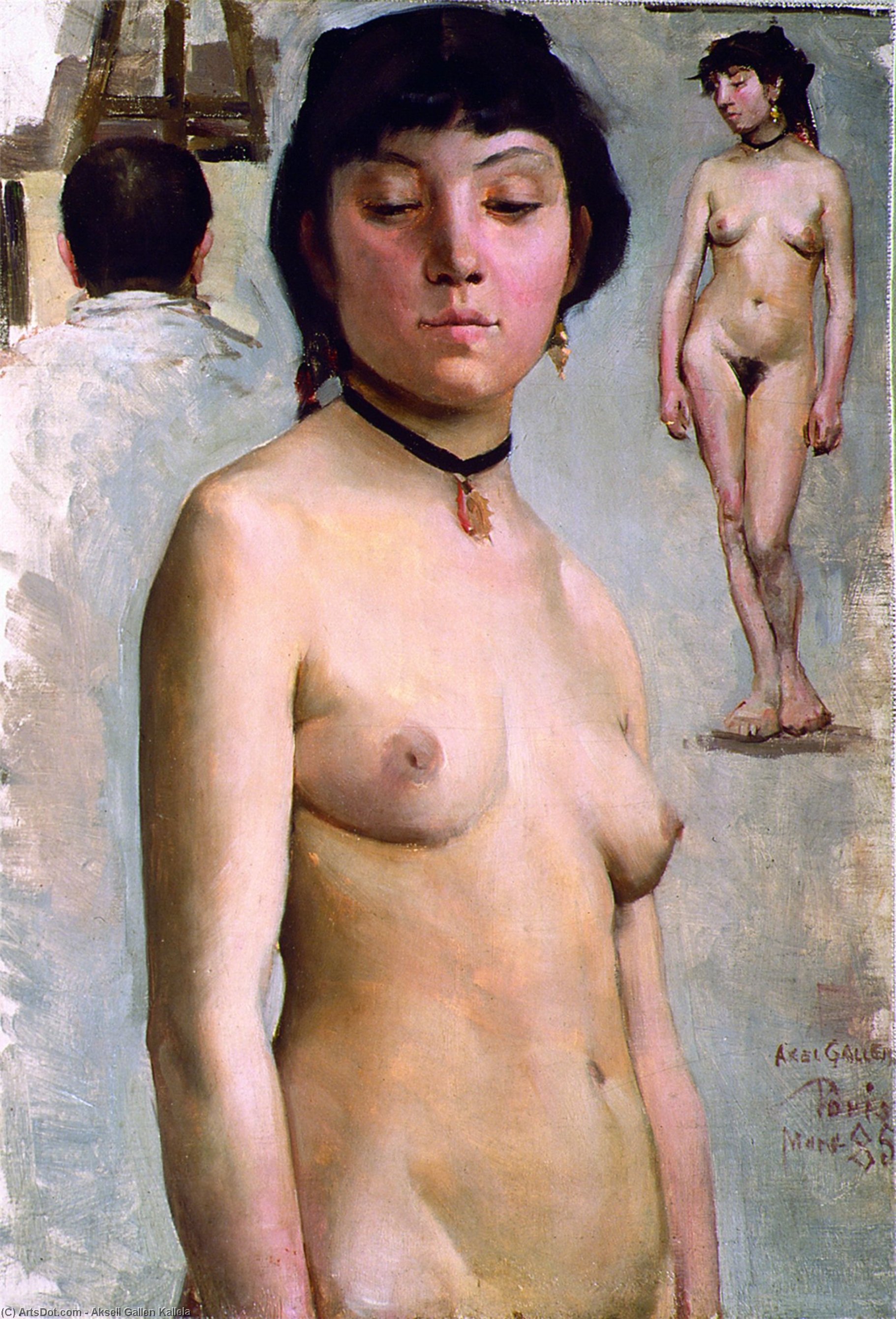 Order Oil Painting Replica Study of a Nude, 1885 by Akseli Gallen Kallela (1865-1931, Finland) | ArtsDot.com