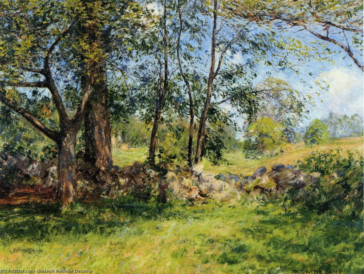 Order Oil Painting Replica Summer Landscape (also known as Summertime), 1893 by Joseph Rodefer Decamp (1858-1923, United States) | ArtsDot.com
