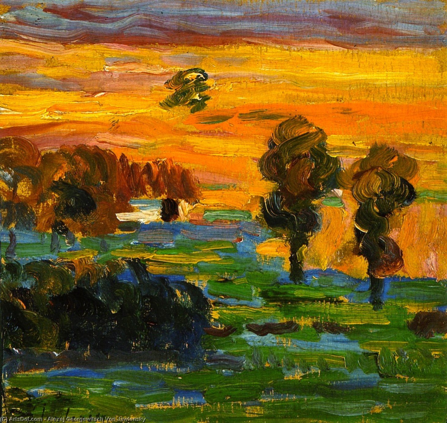 Order Oil Painting Replica Sunset, 1904 by Alexej Georgewitsch Von Jawlensky (1864-1941, Russia) | ArtsDot.com