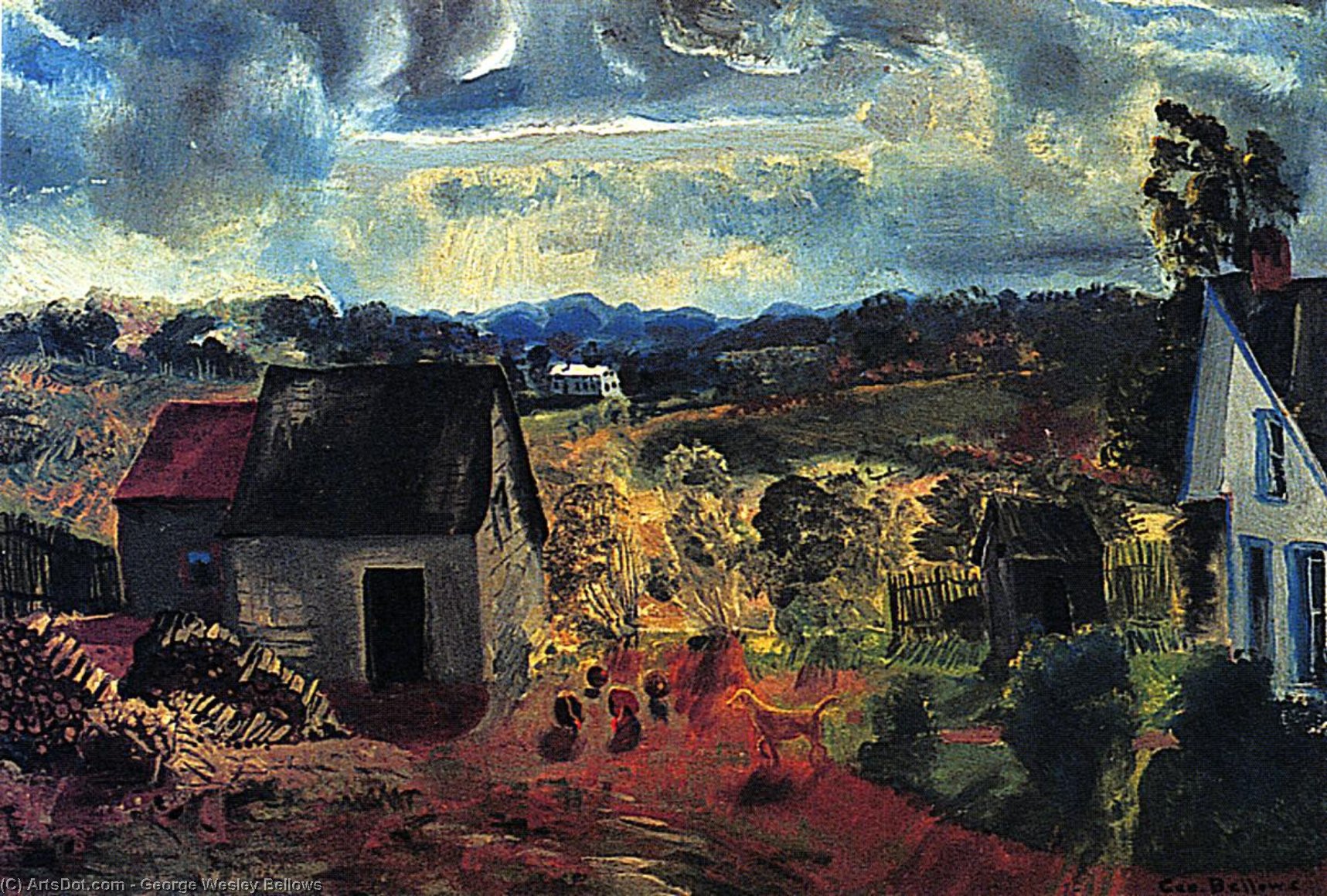 Order Artwork Replica Sunset, Shady Valley (also known as Bogg`s Road), 1922 by George Wesley Bellows (1882-1925, United States) | ArtsDot.com