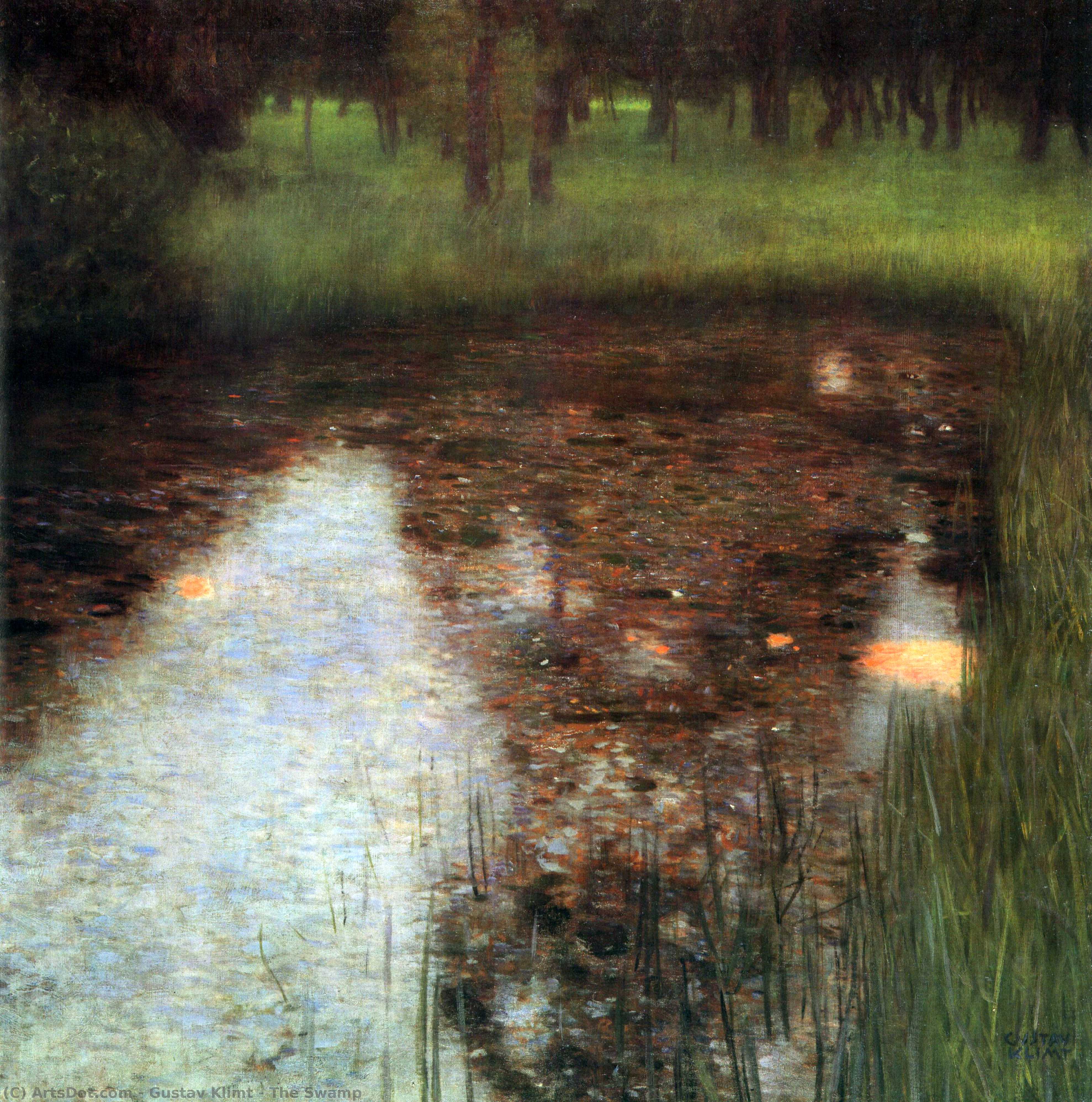 Buy Museum Art Reproductions The Swamp, 1900 by Gustave Klimt (1862-1918, Austria) | ArtsDot.com