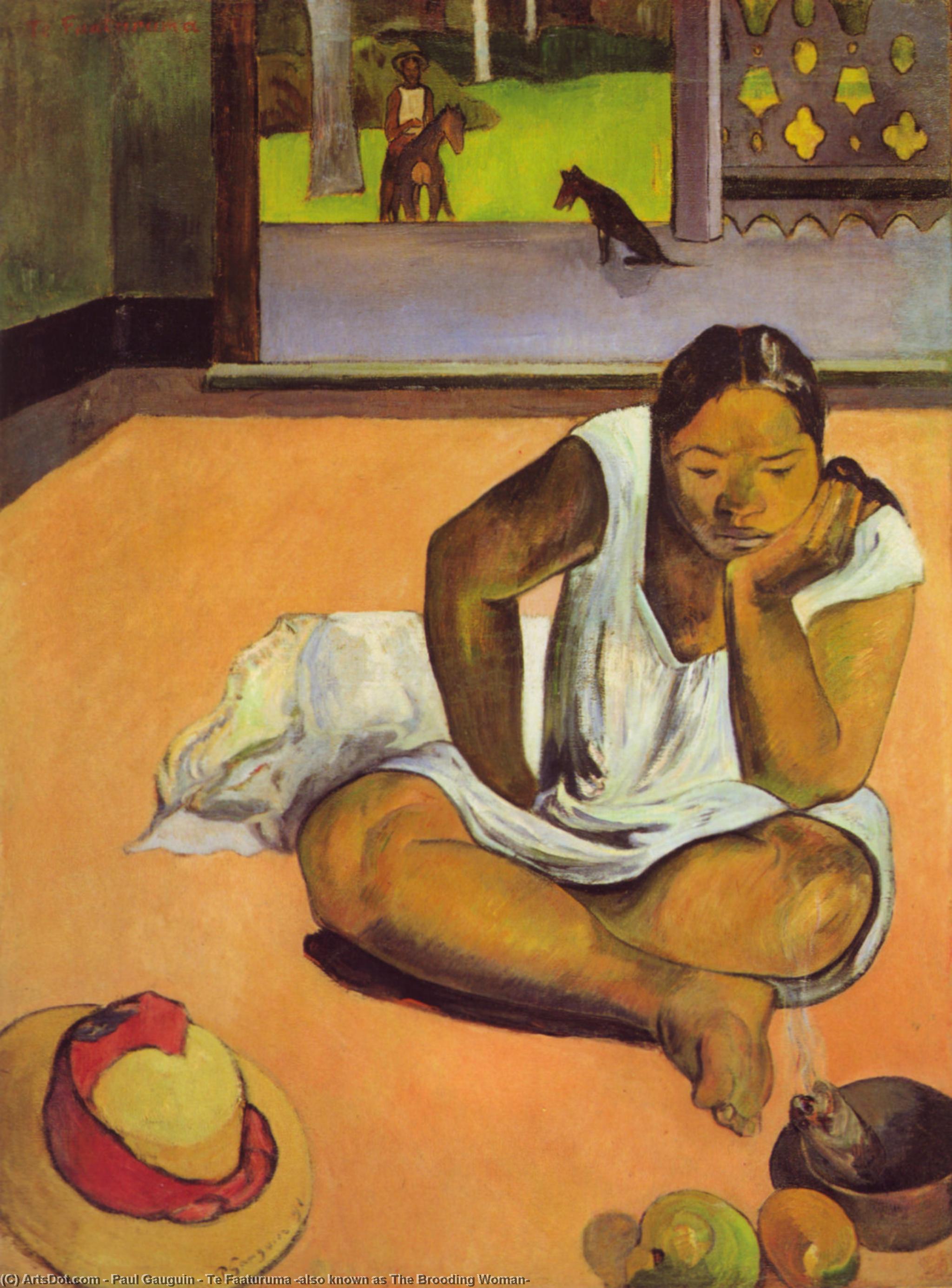Buy Museum Art Reproductions Te Faaturuma (also known as The Brooding Woman), 1891 by Paul Gauguin (1848-1903, France) | ArtsDot.com