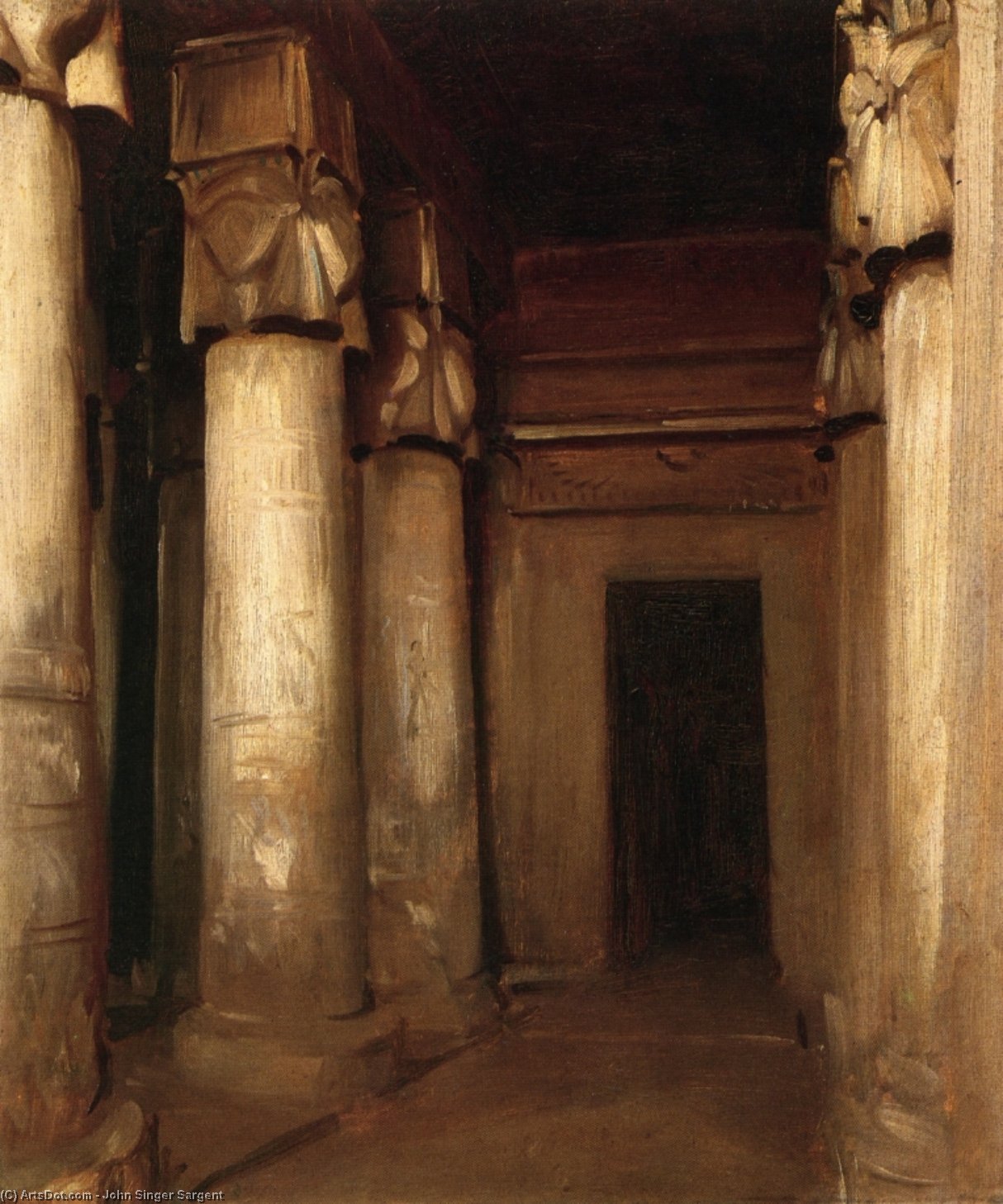Order Paintings Reproductions Temple of Denderah, 1891 by John Singer Sargent (1856-1925, Italy) | ArtsDot.com