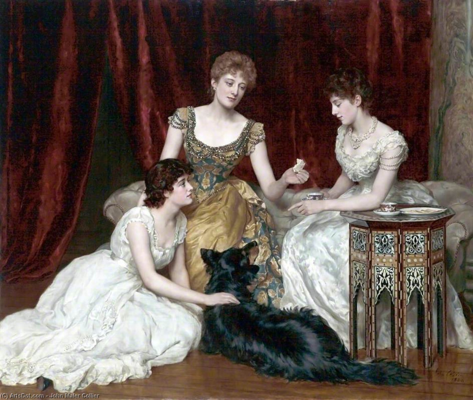 Buy Museum Art Reproductions The Three Daughters of William Reed, 1886 by John Maler Collier (1850-1934, United Kingdom) | ArtsDot.com