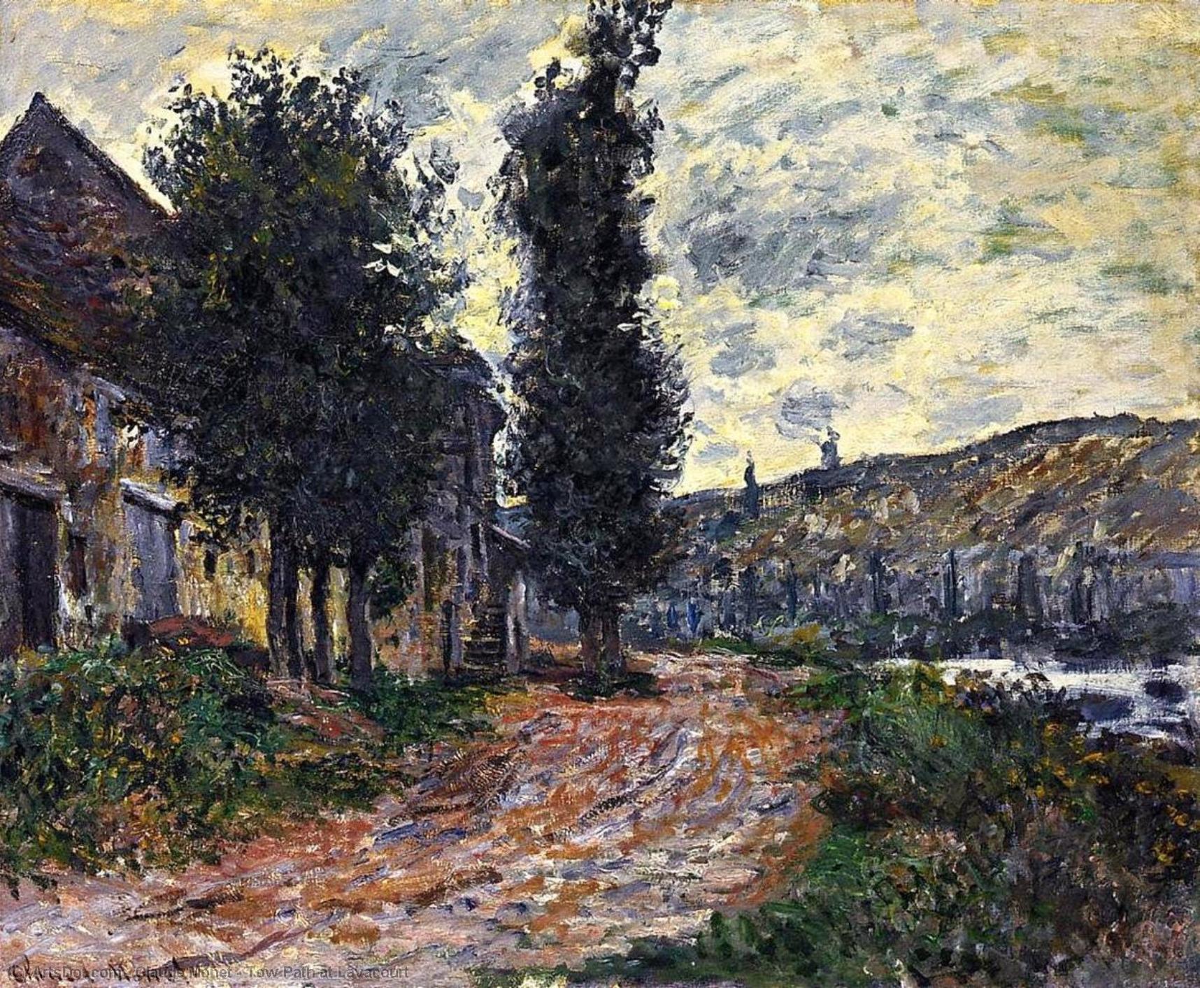 Buy Museum Art Reproductions Tow Path at Lavacourt, 1878 by Claude Monet (1840-1926, France) | ArtsDot.com