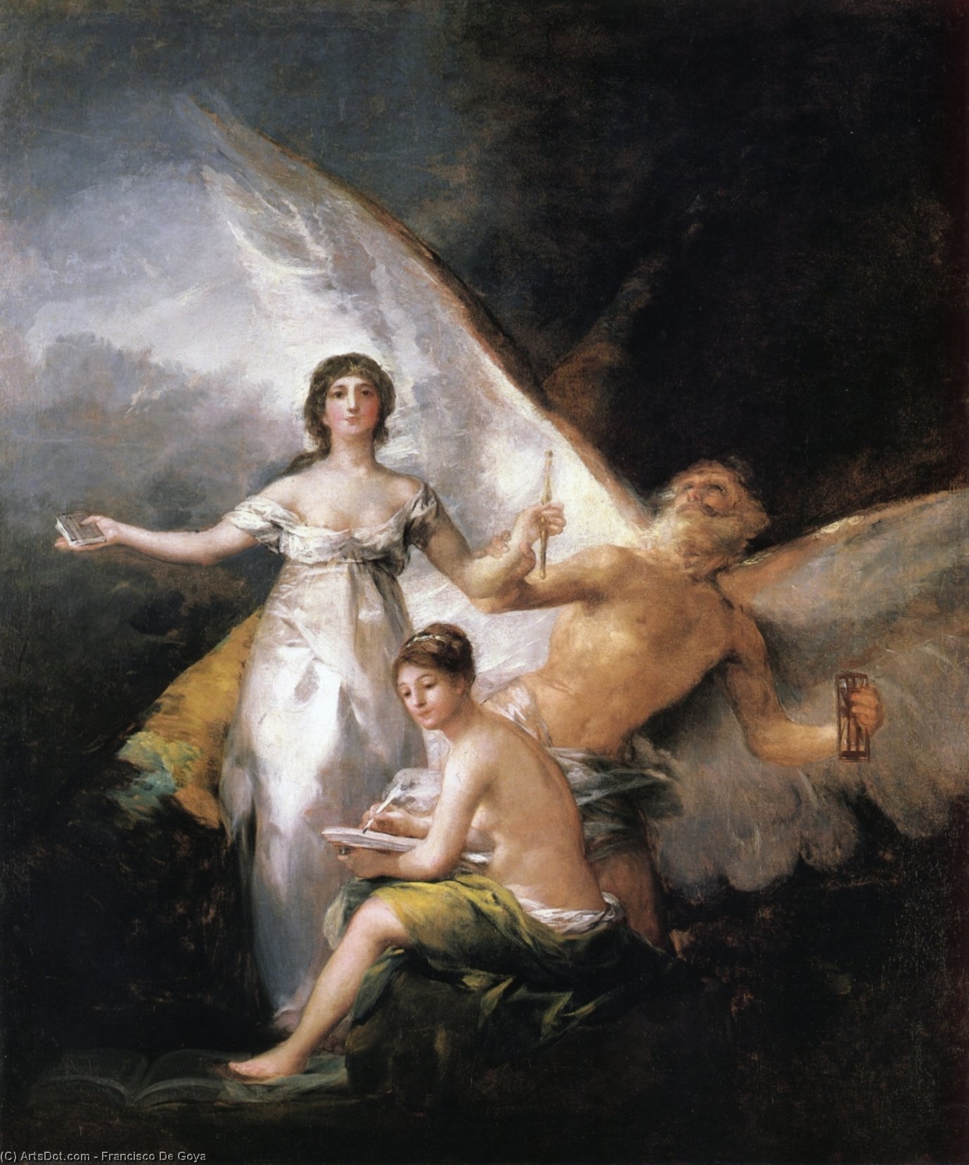 Order Artwork Replica Truth Rescued by Time, Witnessed by History, 1814 by Francisco De Goya (1746-1828, Spain) | ArtsDot.com