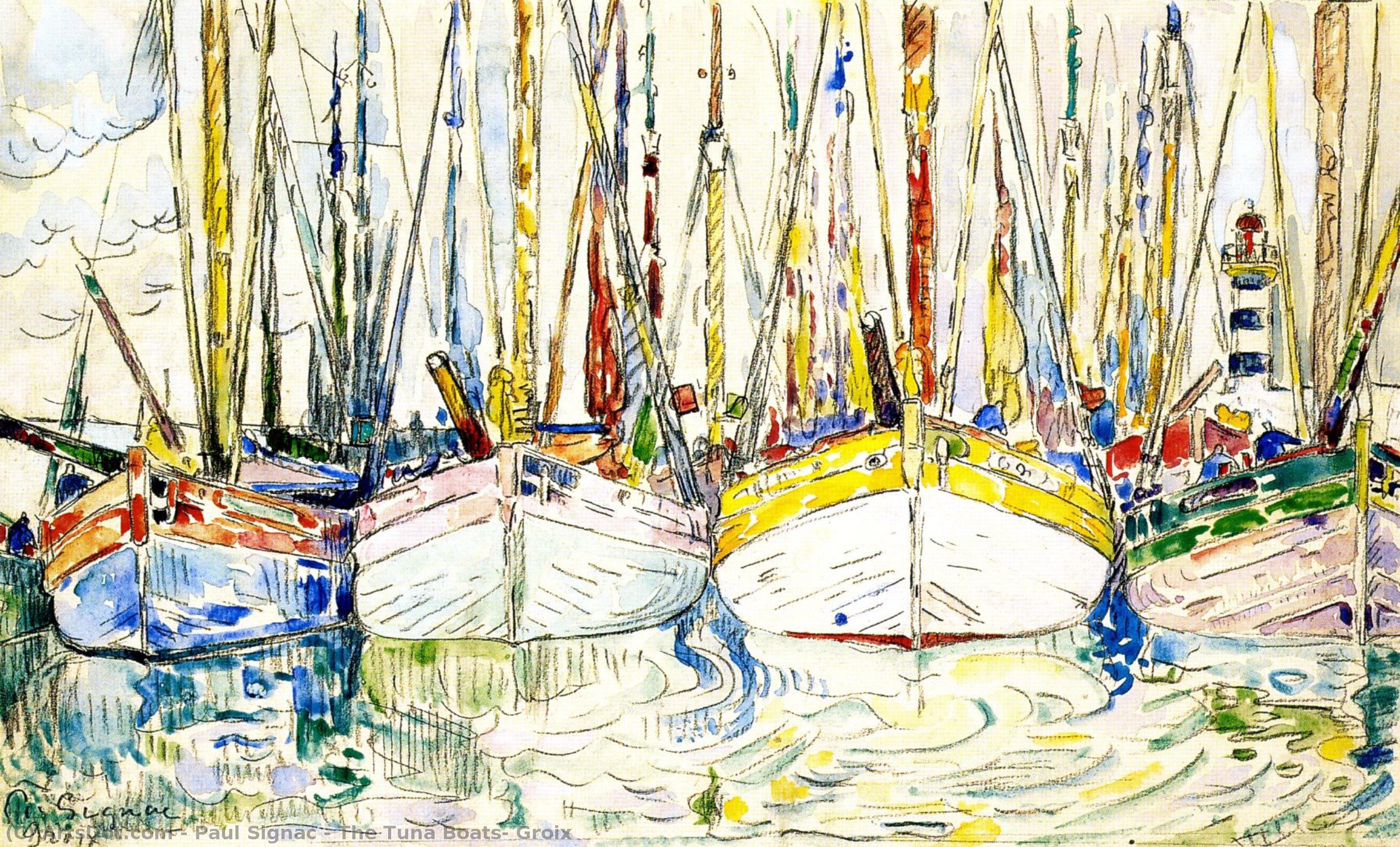 Order Paintings Reproductions The Tuna Boats, Groix, 1929 by Paul Signac (1863-1935, France) | ArtsDot.com