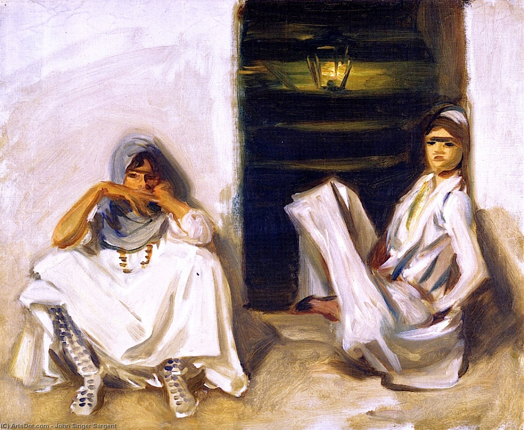 Buy Museum Art Reproductions Two Arab Women, 1891 by John Singer Sargent (1856-1925, Italy) | ArtsDot.com