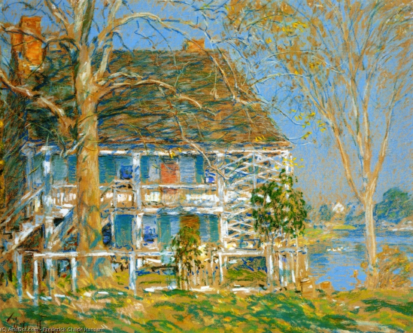 Buy Museum Art Reproductions Unknown (also known as The Old Brush House), 1902 by Frederick Childe Hassam (1859-1935, United States) | ArtsDot.com