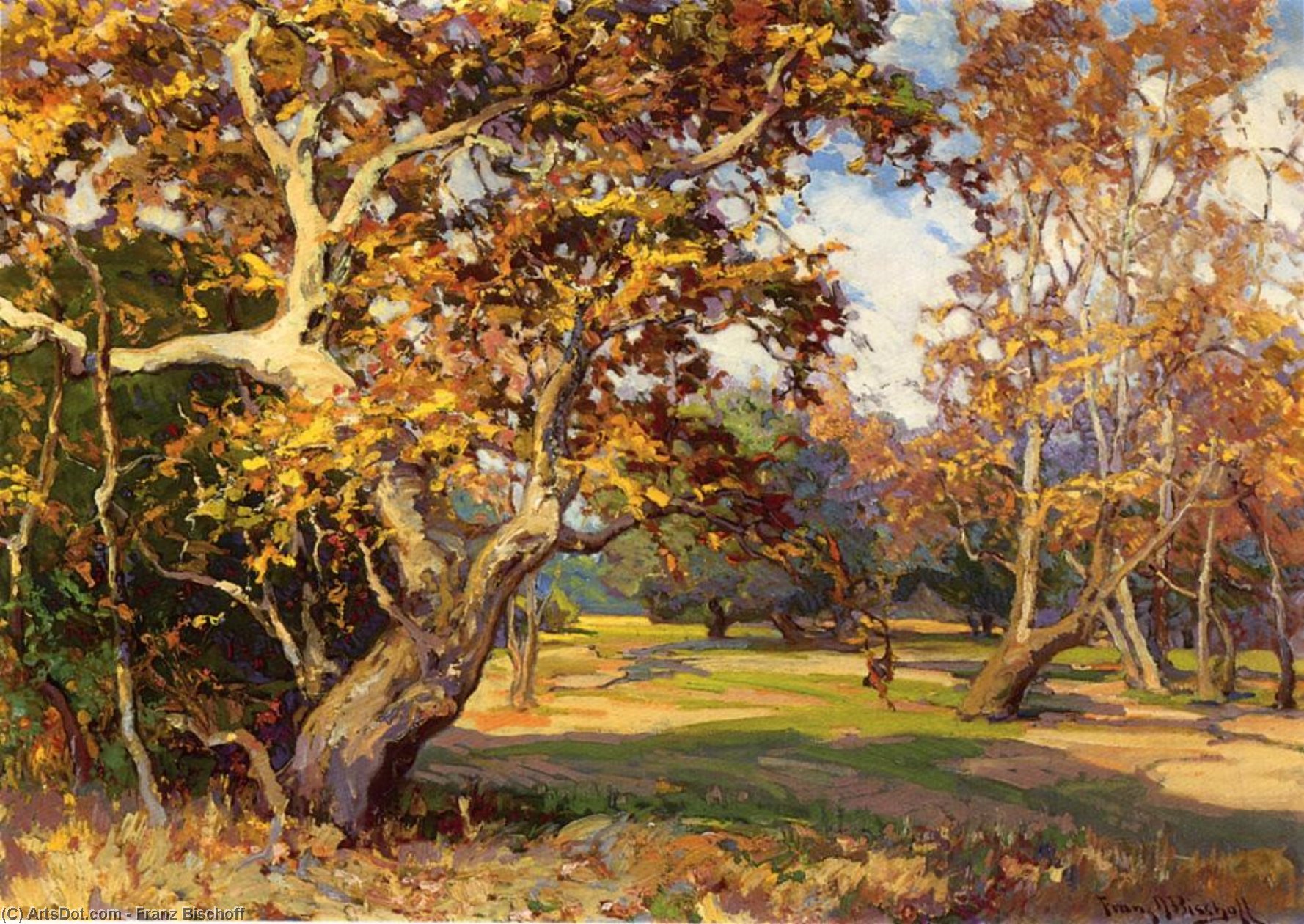 Order Oil Painting Replica View of the Arroyo Seco from the Artist`s Studio by Franz Bischoff (1864-1929, Austria) | ArtsDot.com