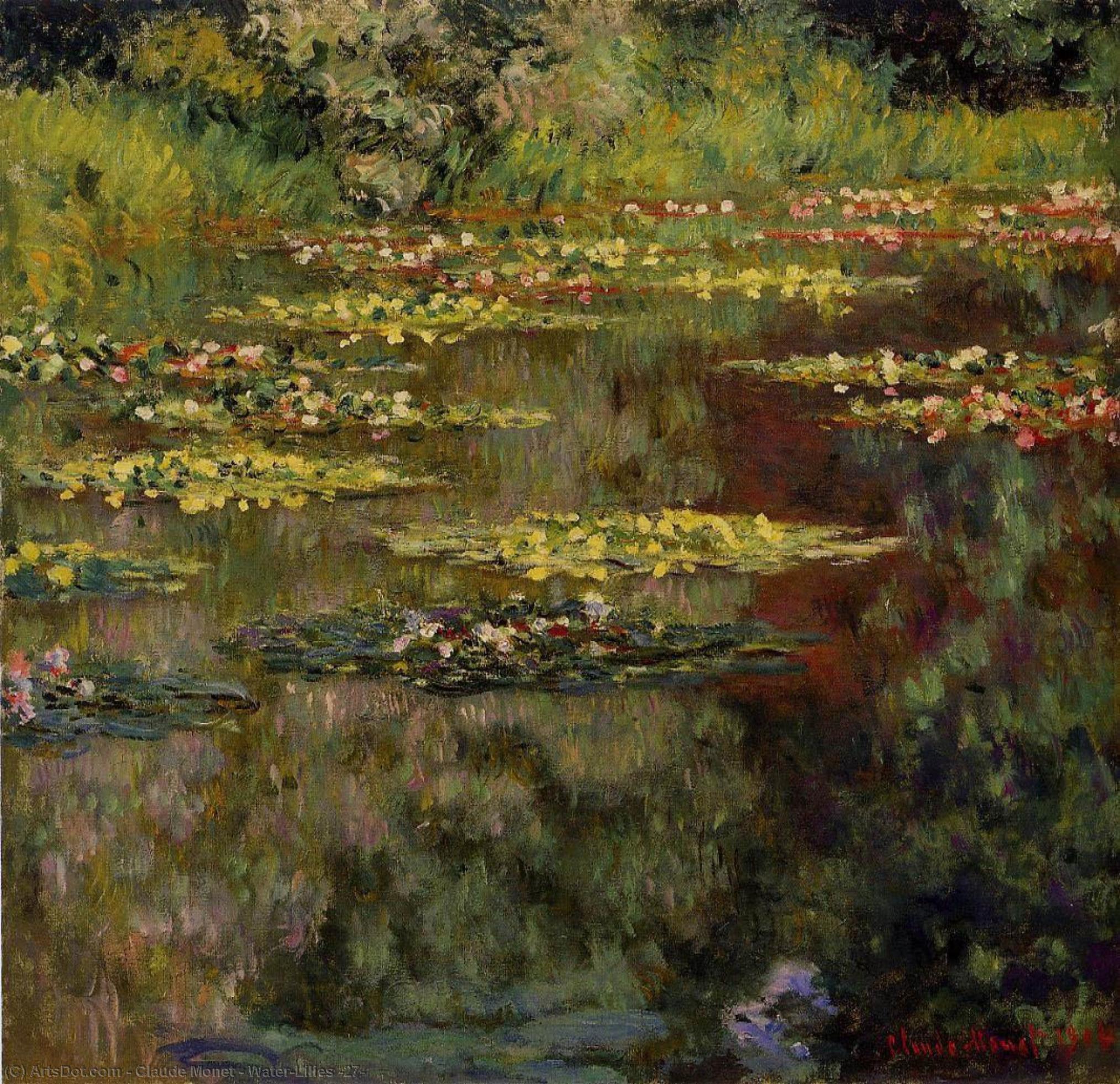 Order Art Reproductions Water-Lilies (27), 1904 by Claude Monet (1840-1926, France) | ArtsDot.com