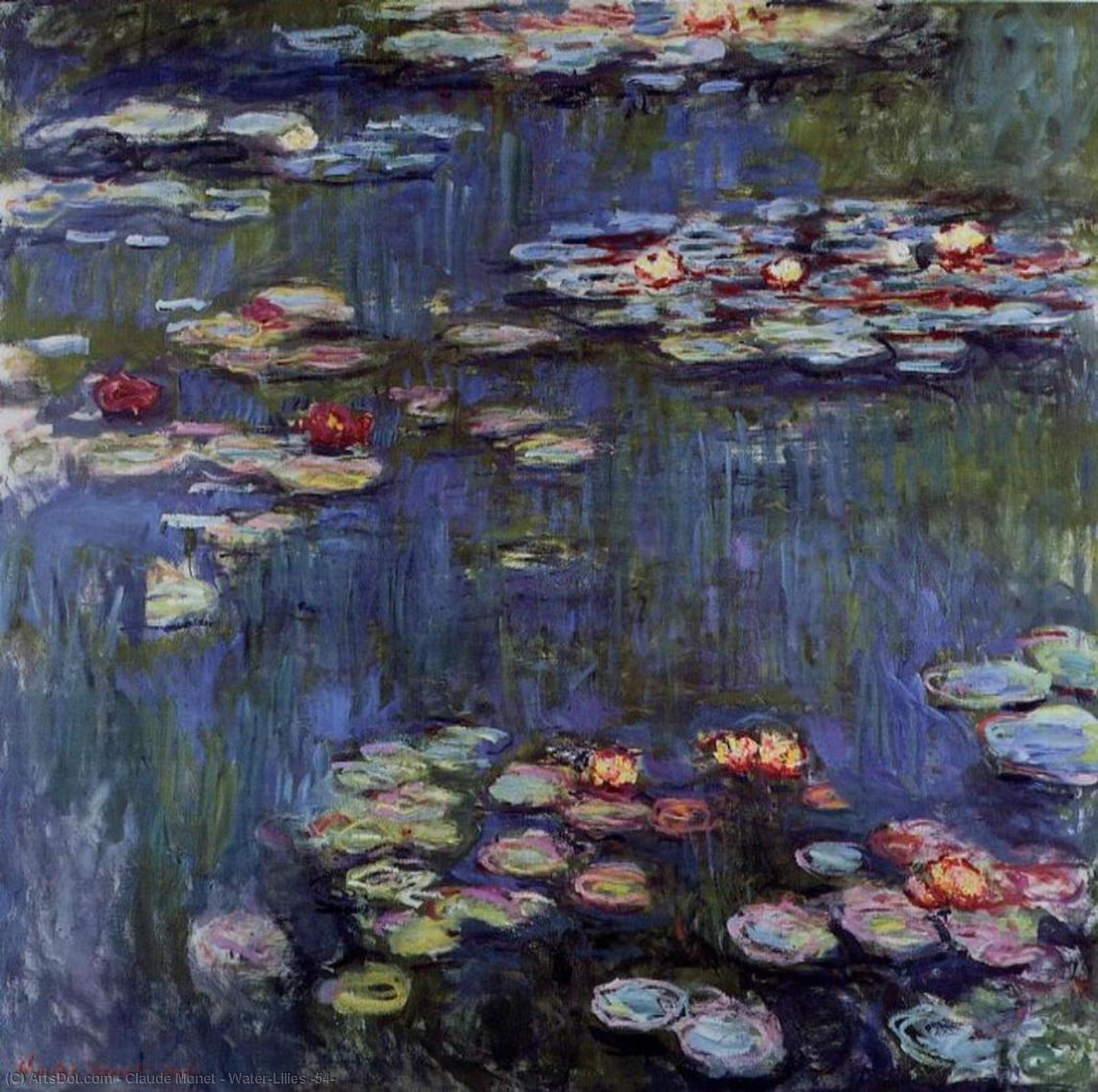Buy Museum Art Reproductions Water-Lilies (54), 1914 by Claude Monet (1840-1926, France) | ArtsDot.com