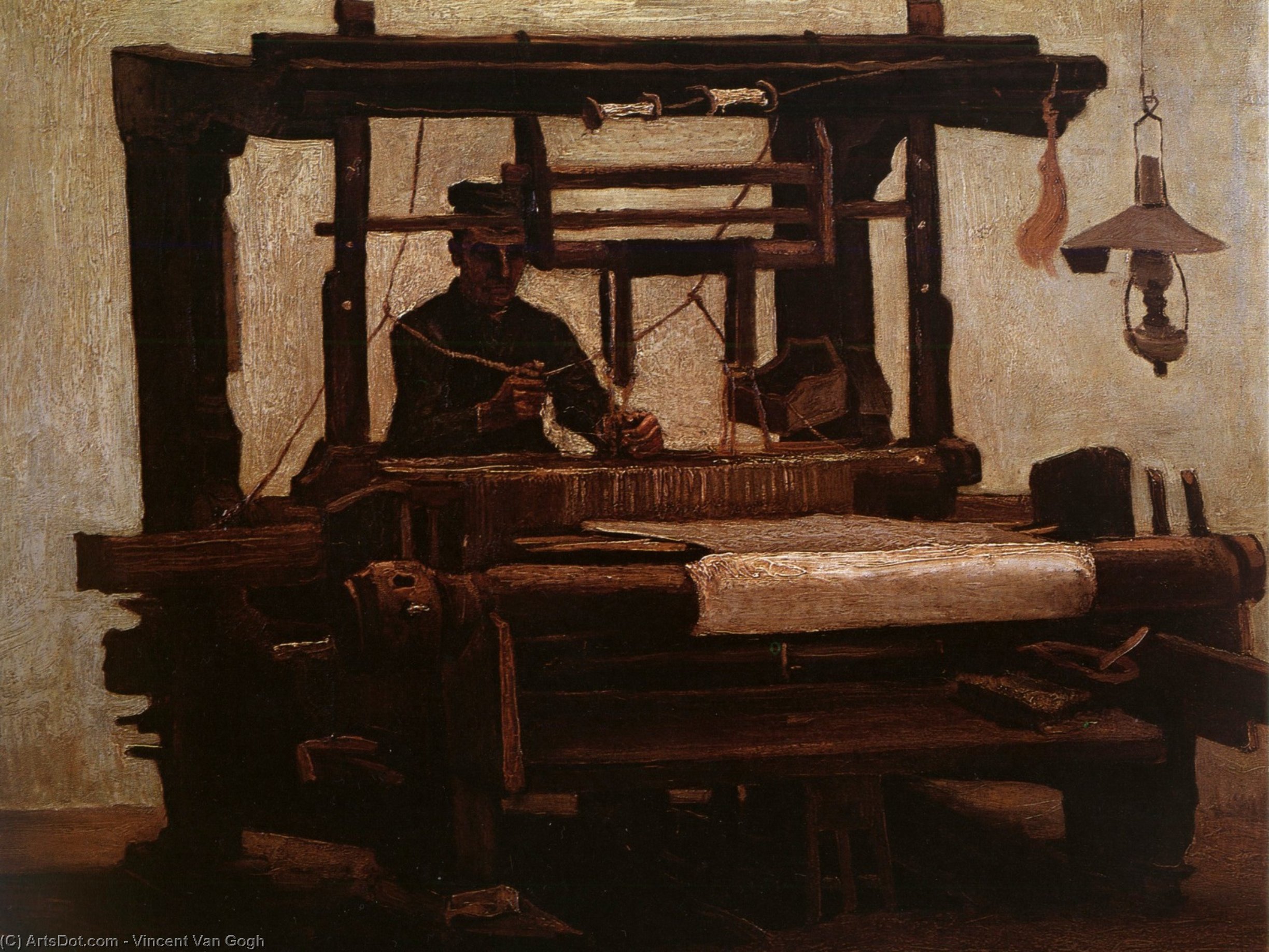 Order Artwork Replica Weaver, seen from the Front, 1884 by Vincent Van Gogh (1853-1890, Netherlands) | ArtsDot.com