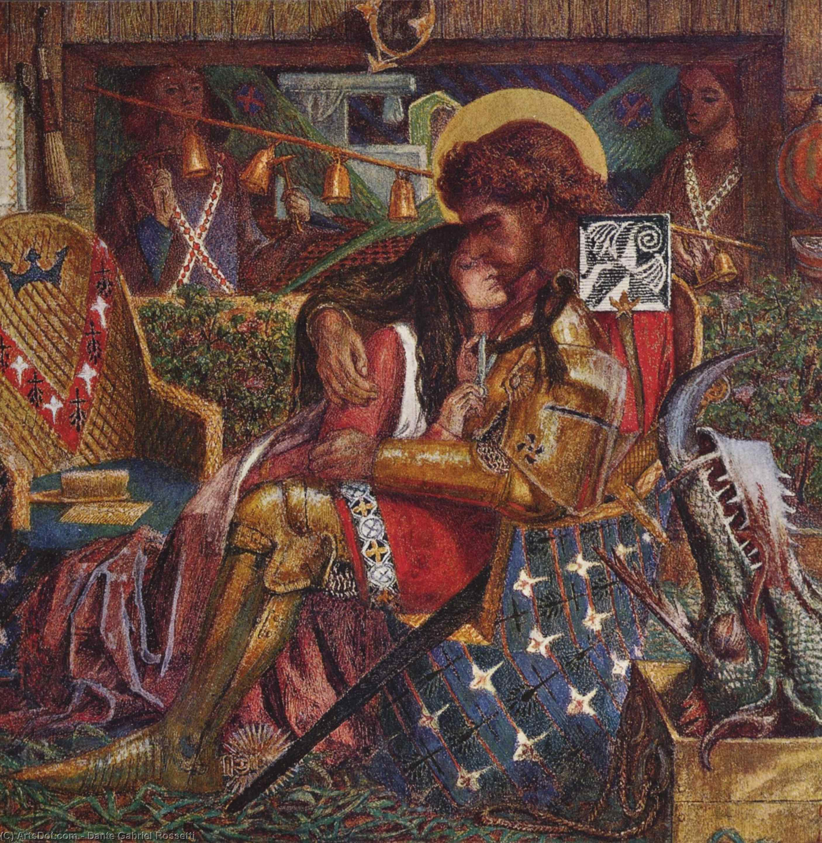 Order Oil Painting Replica Wedding of St George and the Princess, The, 1857 by Dante Gabriel Rossetti | ArtsDot.com
