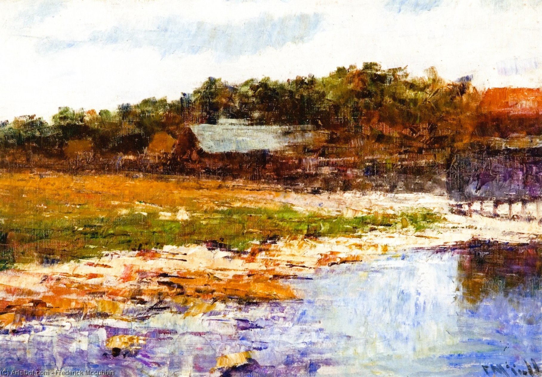 Order Oil Painting Replica Williamstown Landscape, 1910 by Frederick Mccubbin (1855-1917, Australia) | ArtsDot.com
