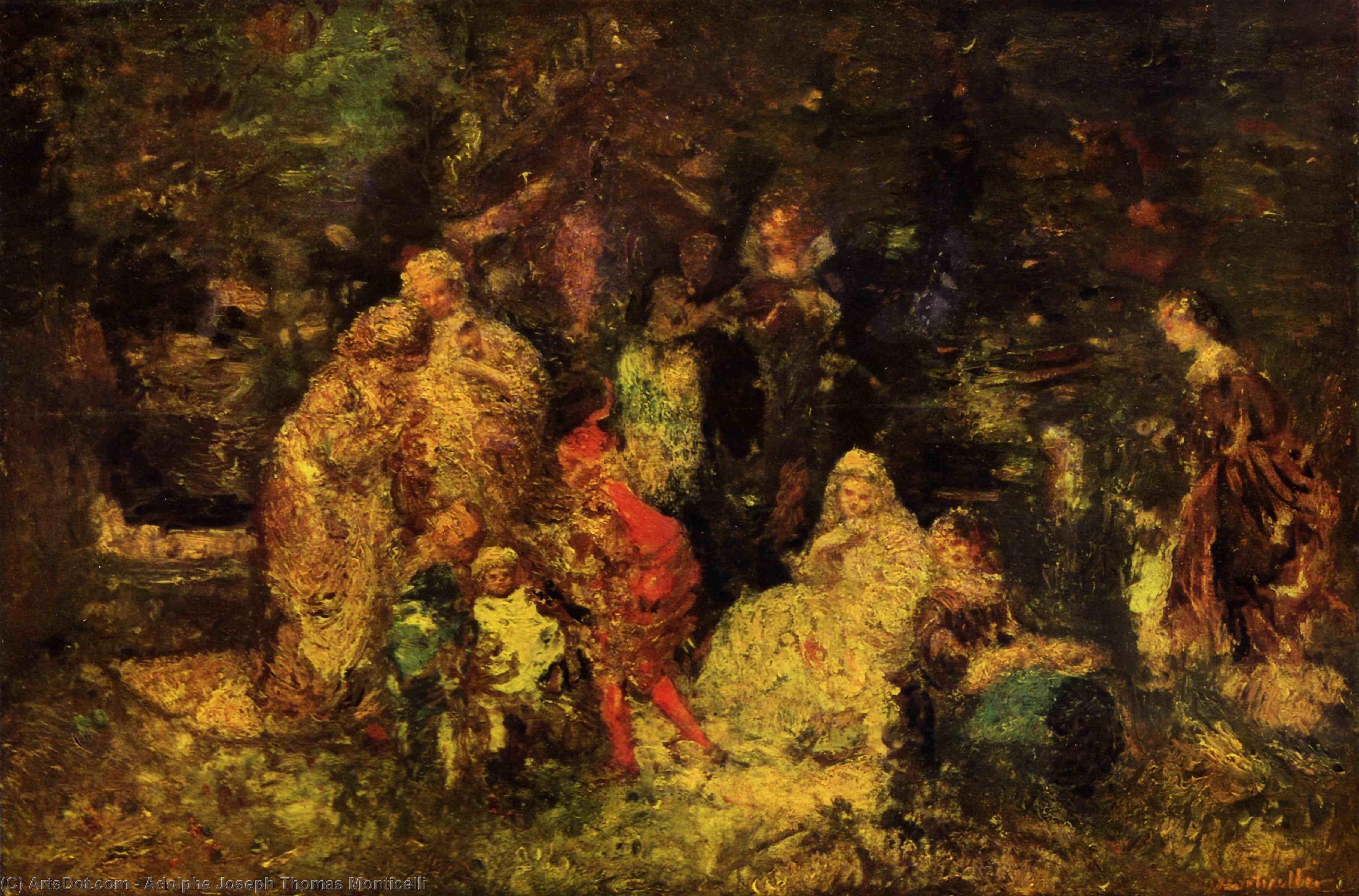 Order Oil Painting Replica As You Like It, 1880 by Adolphe Joseph Thomas Monticelli (1824-1886, France) | ArtsDot.com