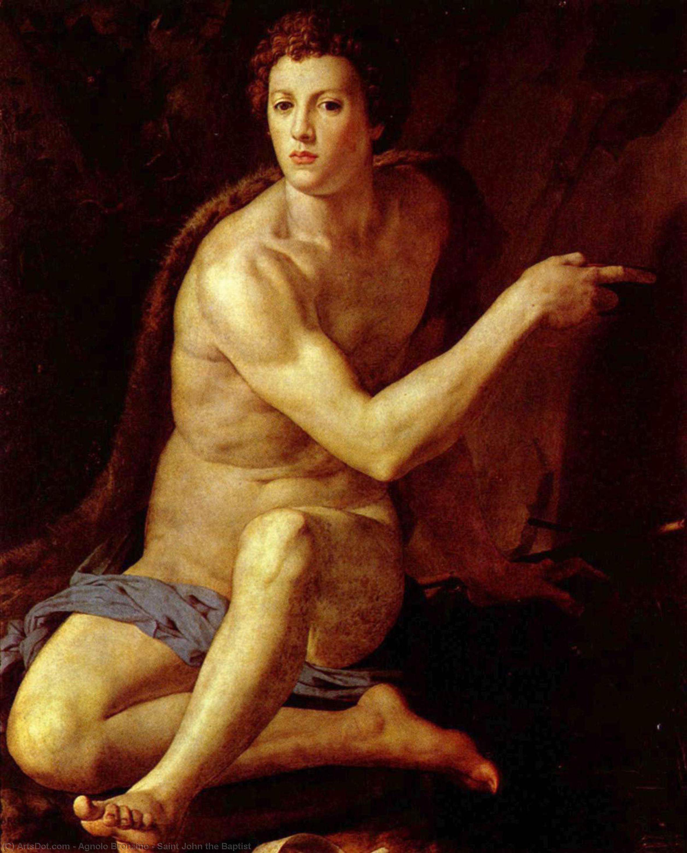 Buy Museum Art Reproductions Saint John the Baptist, 1553 by Agnolo Bronzino (1503-1572, Italy) | ArtsDot.com