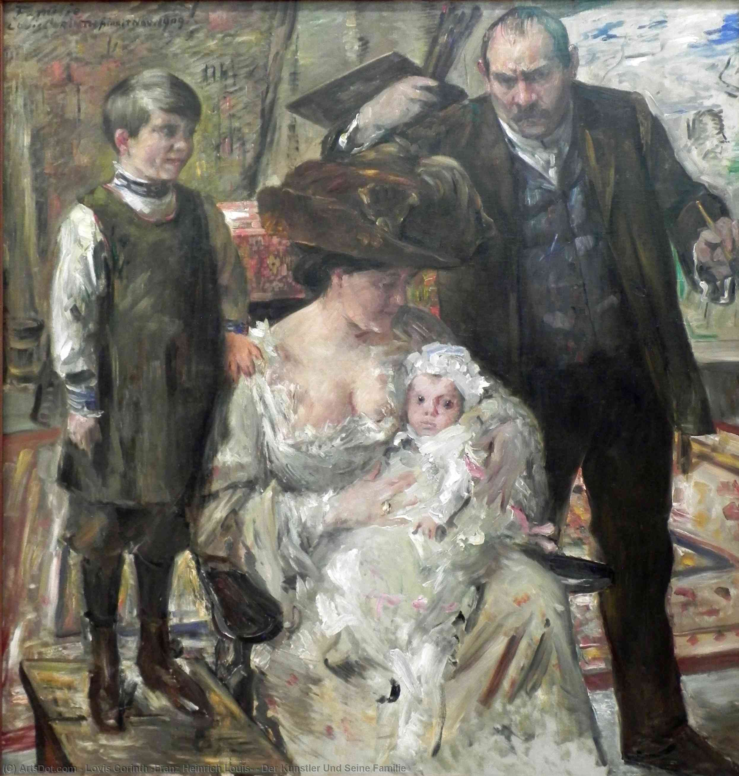 Buy Museum Art Reproductions Der Kunstler Und Seine Familie by Lovis Corinth (Franz Heinrich Louis) (1858-1925, Netherlands) | ArtsDot.com